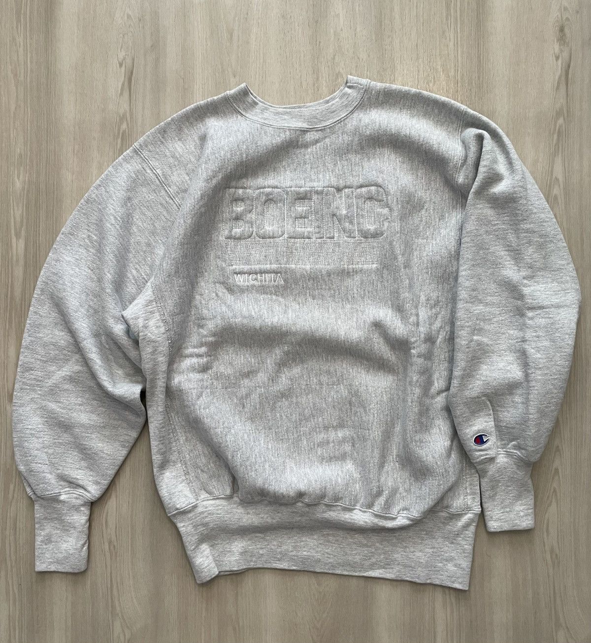 Champion Vtg 90s Champion Reverse Weave Crewneck Boeing USA Sz L Size US L / EU 52-54 / 3 - 1 Thumbnail