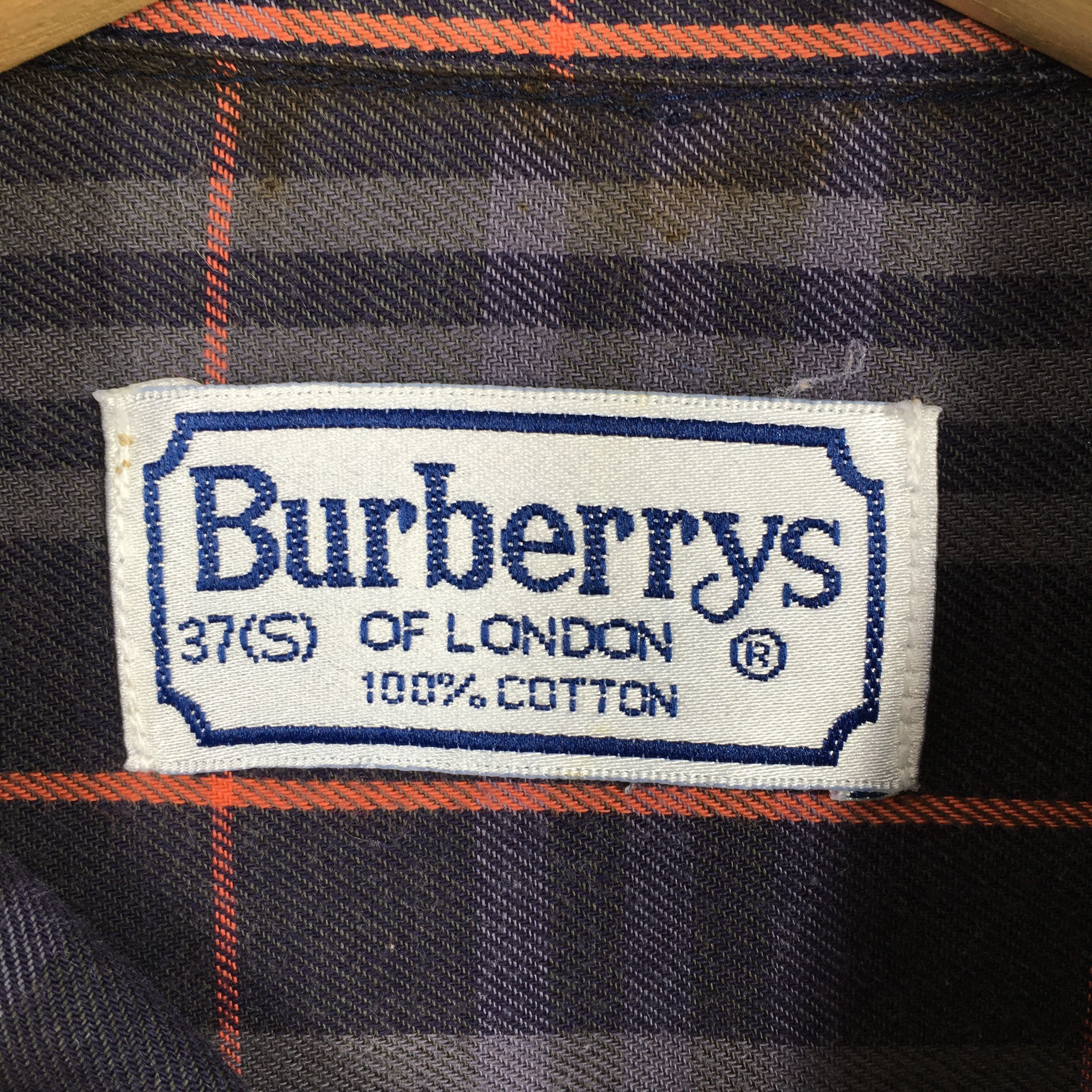 Burberry × Vintage Vintage 90s Burberrys Nova Check Blue Tartan Shirt Small Size US S / EU 44-46 / 1 - 4 Thumbnail