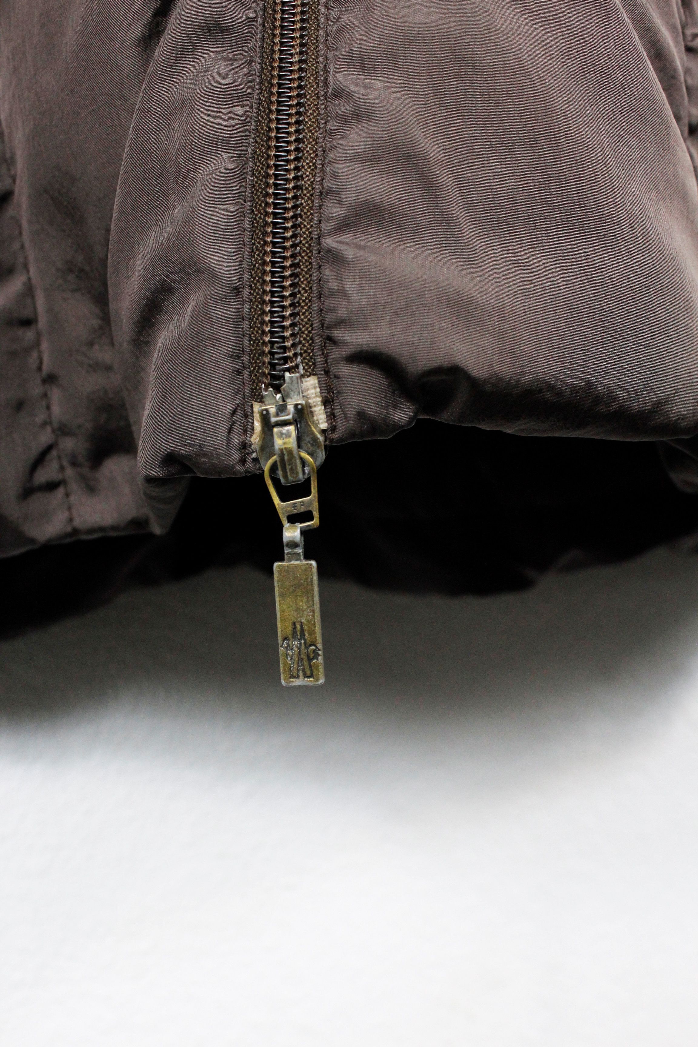 Moncler × Vintage Moncler Vintage Womens Quilted Brown Zip Coat Jacket 90s Size M / US 6-8 / IT 42-44 - 8 Thumbnail