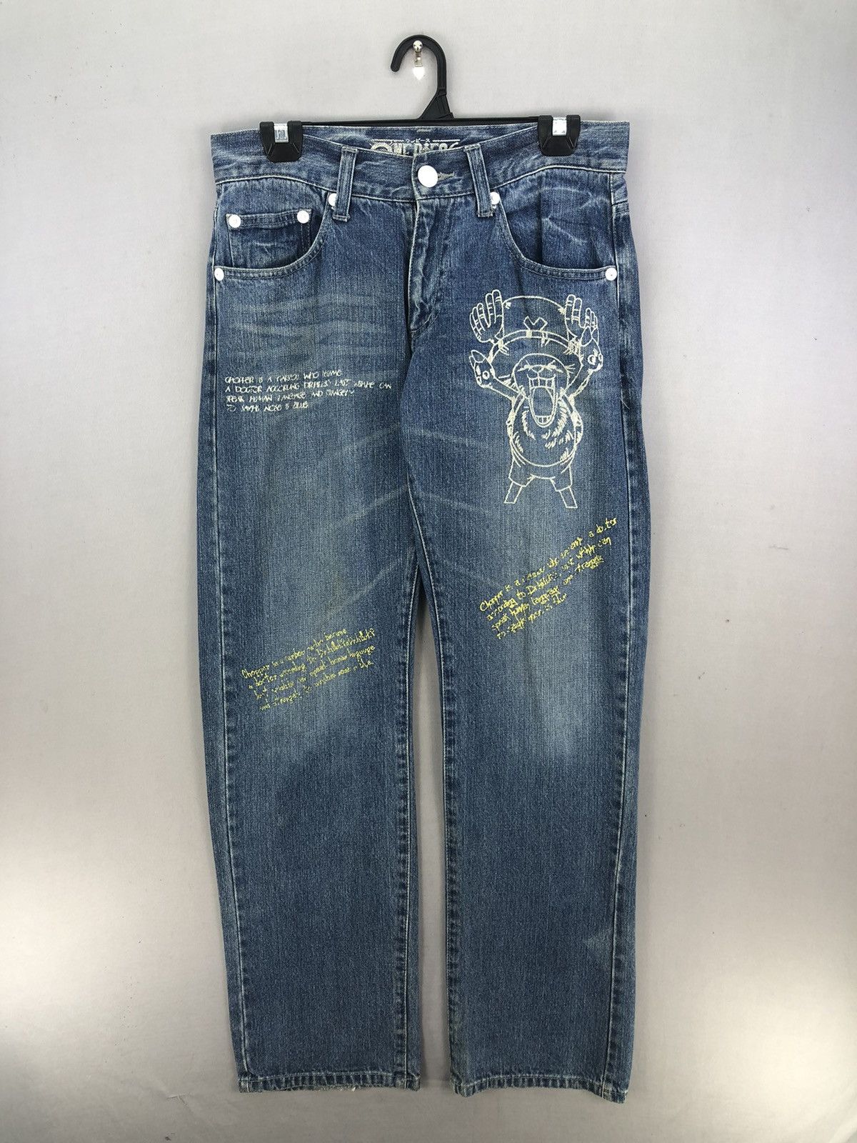 Anime Vintage 00s Anime One Piece “Chopper” Graphic Blue Denim Size US 30 / EU 46 - 1 Thumbnail