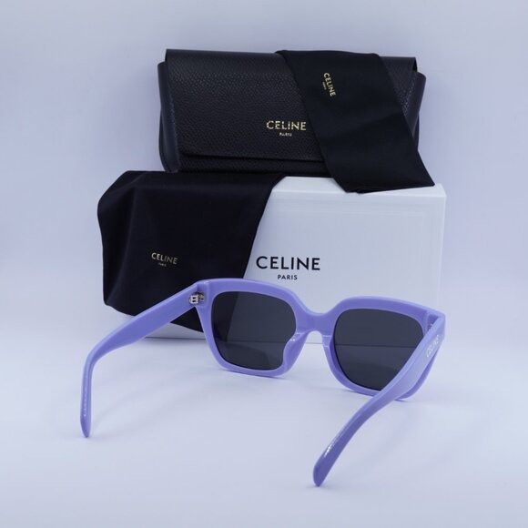 Celine Celine CL40198F 78A Sunglasses Lilac Square Frame Size ONE SIZE - 11 Thumbnail