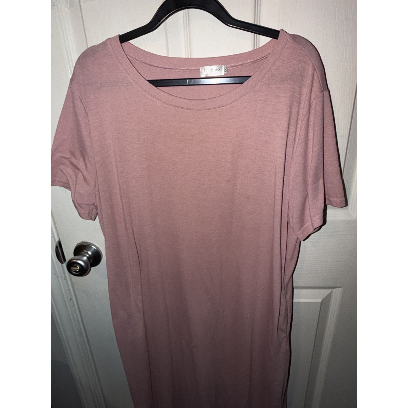 Other Naggoo Women Long Tshirt Dress XXL Salmon Pink Stretch Size XXL / US 16-18 / IT 52-54 - 6 Thumbnail