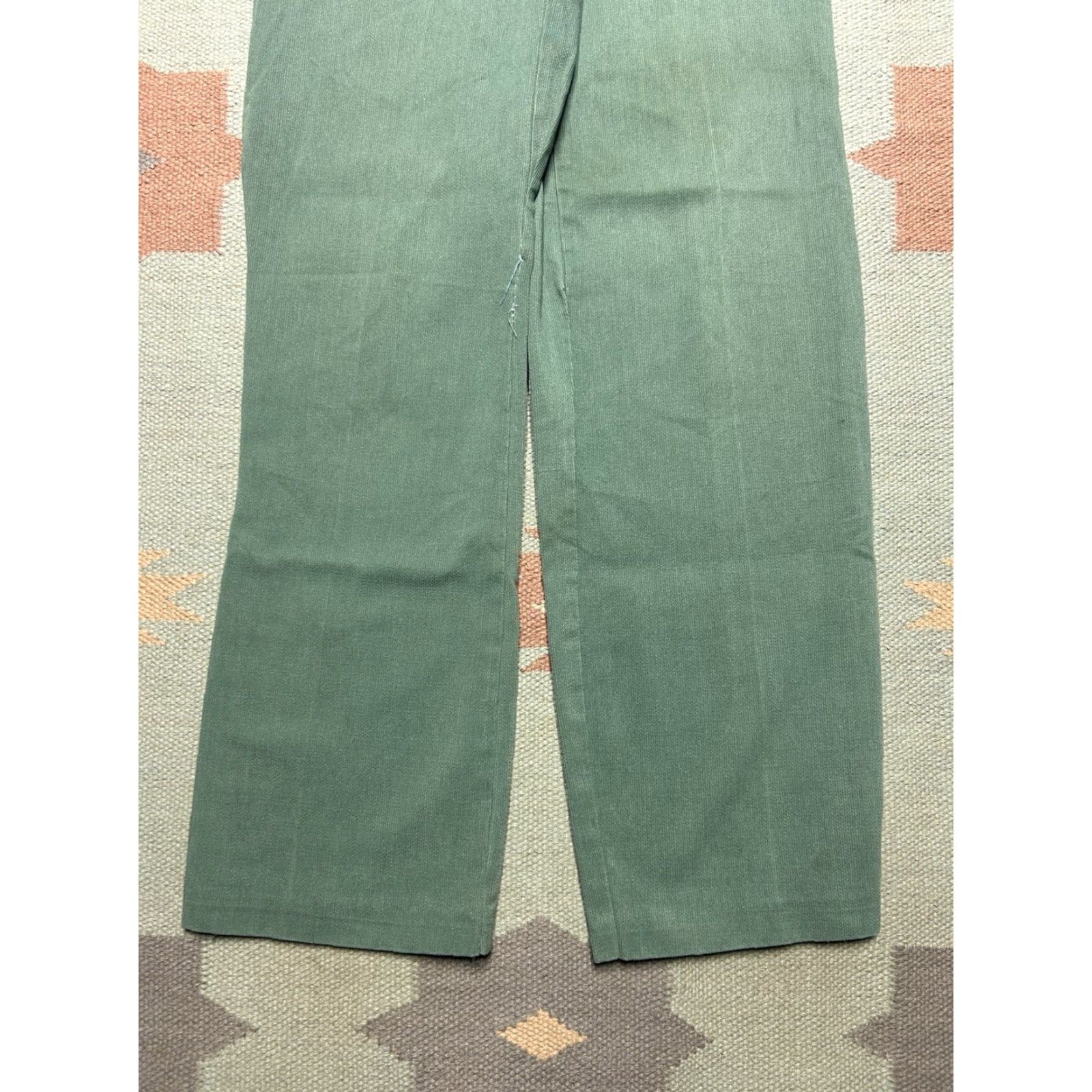 Altea VINTAGE 1960s pique pants micro corduroy teal turquoise tapered leg 26x31 Women Pants 26 Regular Size 26" / US 2 / IT 38 - 2 Thumbnail