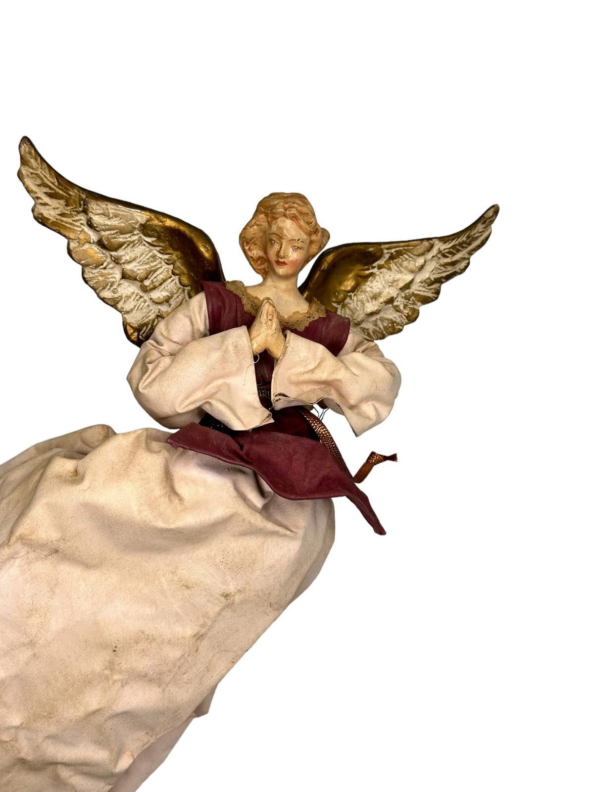 Other Angel Christmas Tree Topper Golden Wings and Praying Hands Size ONE SIZE - 2 Thumbnail