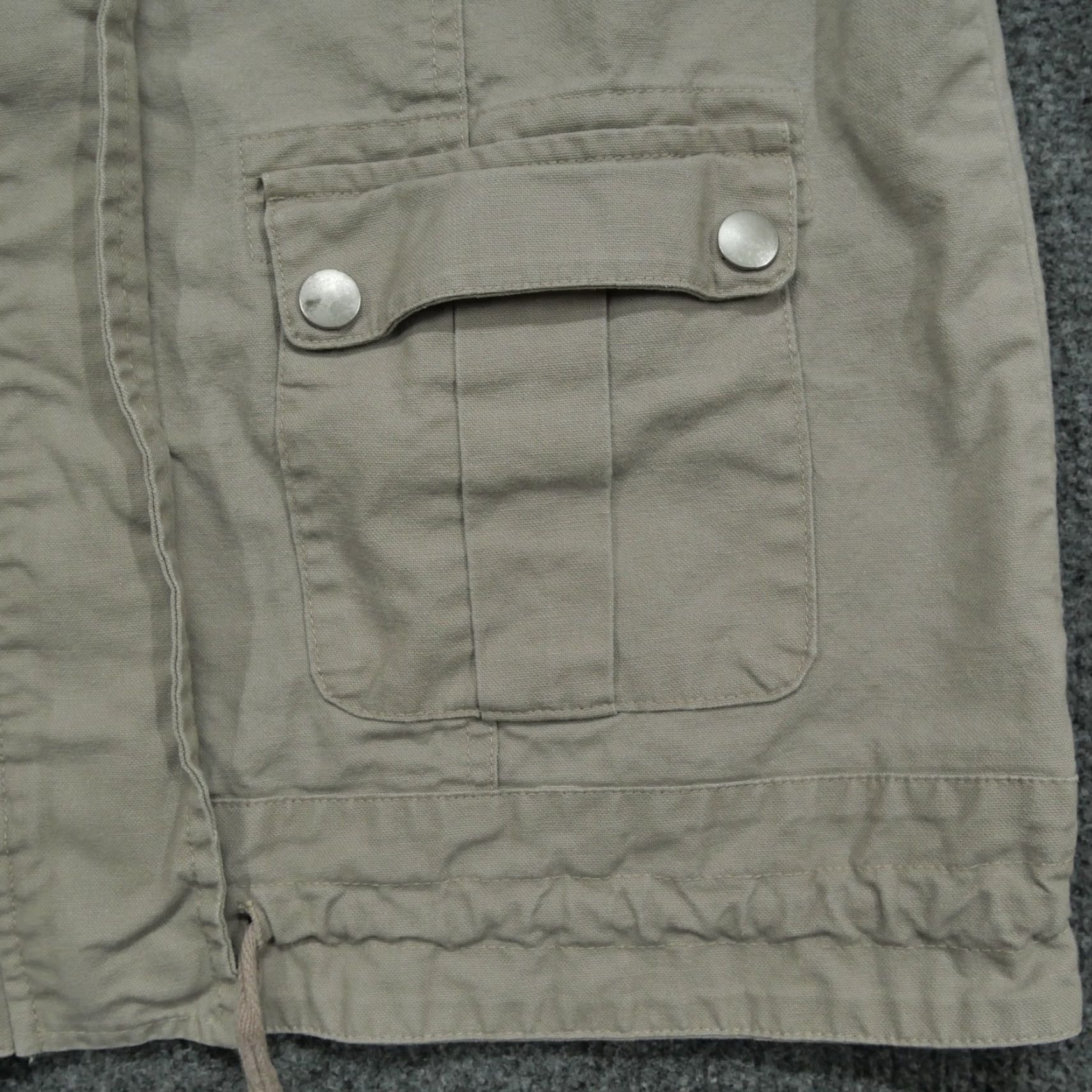 Vintage BKE Buckle Jacket Womens Small Tan Canvas Cinch Collar Waist Full Zip Size S / US 4 / IT 40 - 2 Thumbnail