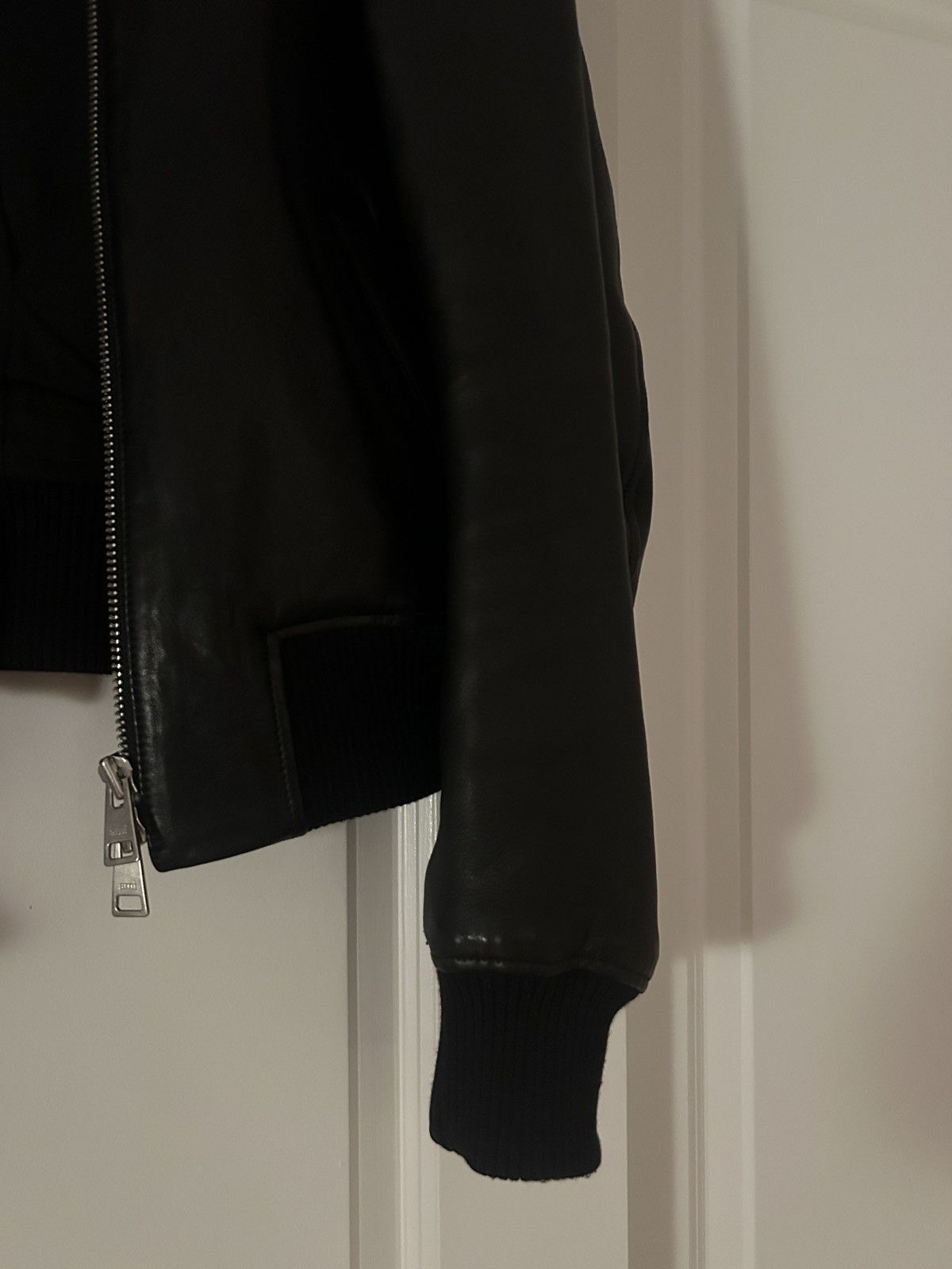 AMI Ami Paris Leather Bomber Jacket Size US S / EU 44-46 / 1 - 4 Thumbnail
