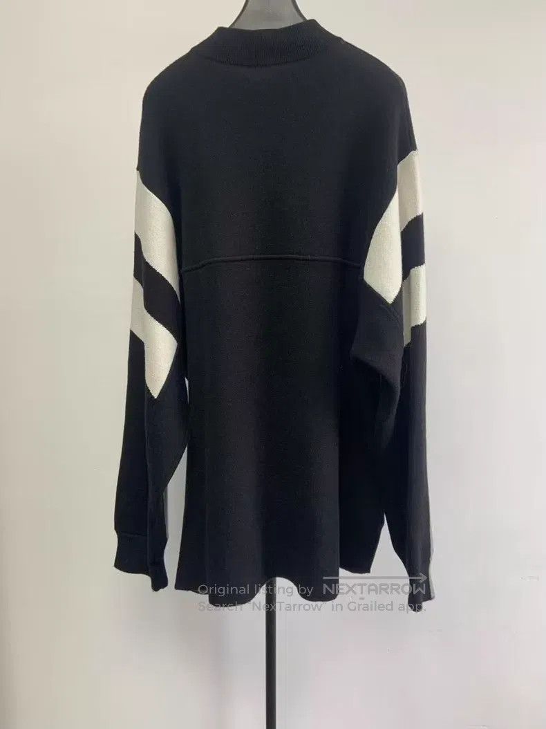 Balenciaga Balenciaga Half High Neck Cashmere Sweater - Black, White, Size US S / EU 44-46 / 1 - 2 Thumbnail