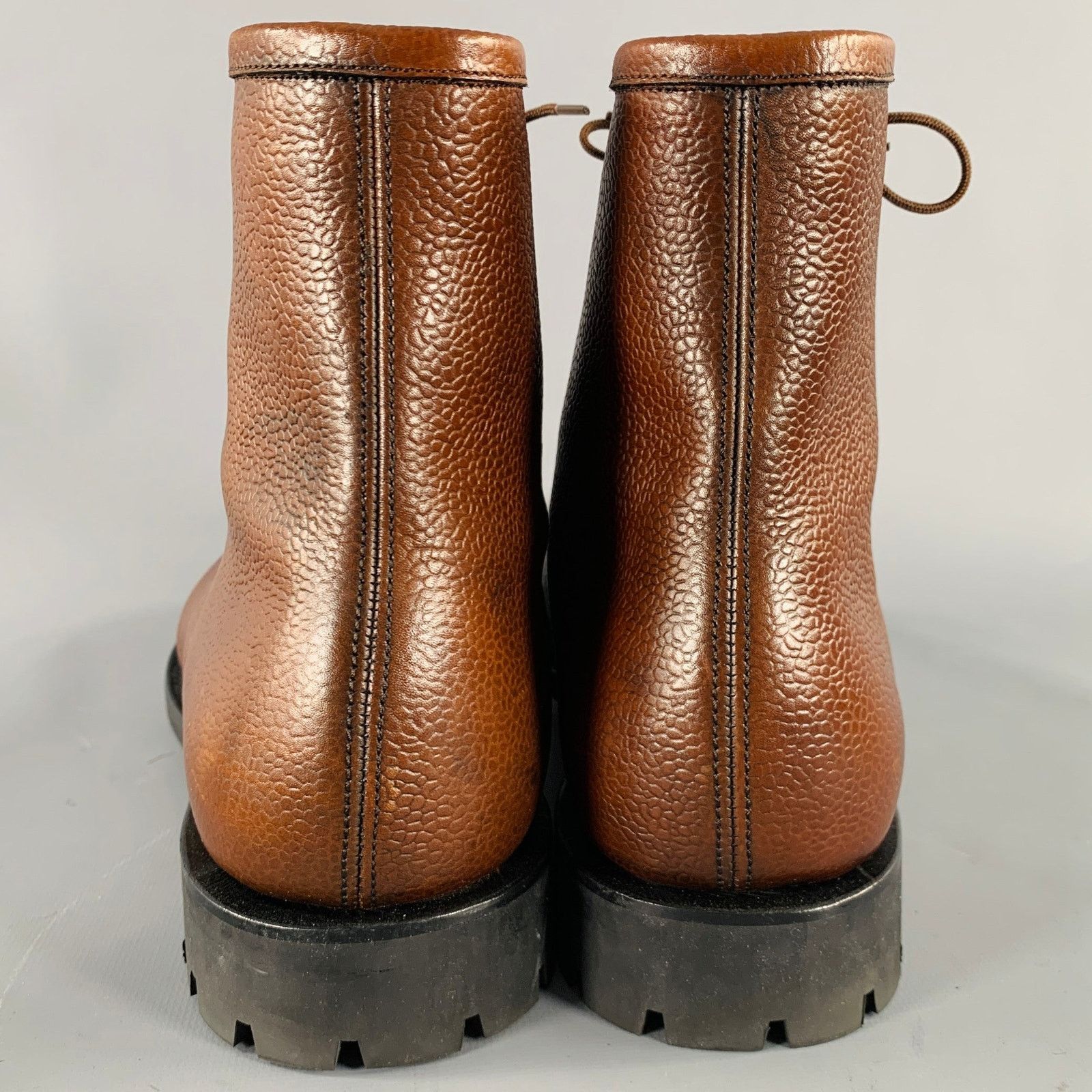 Church's CHURCH'S 7.5 -Wick Fur- Brown Pebble Grain Leather Boots Size US 7.5 / EU 40-41 - 3 Thumbnail