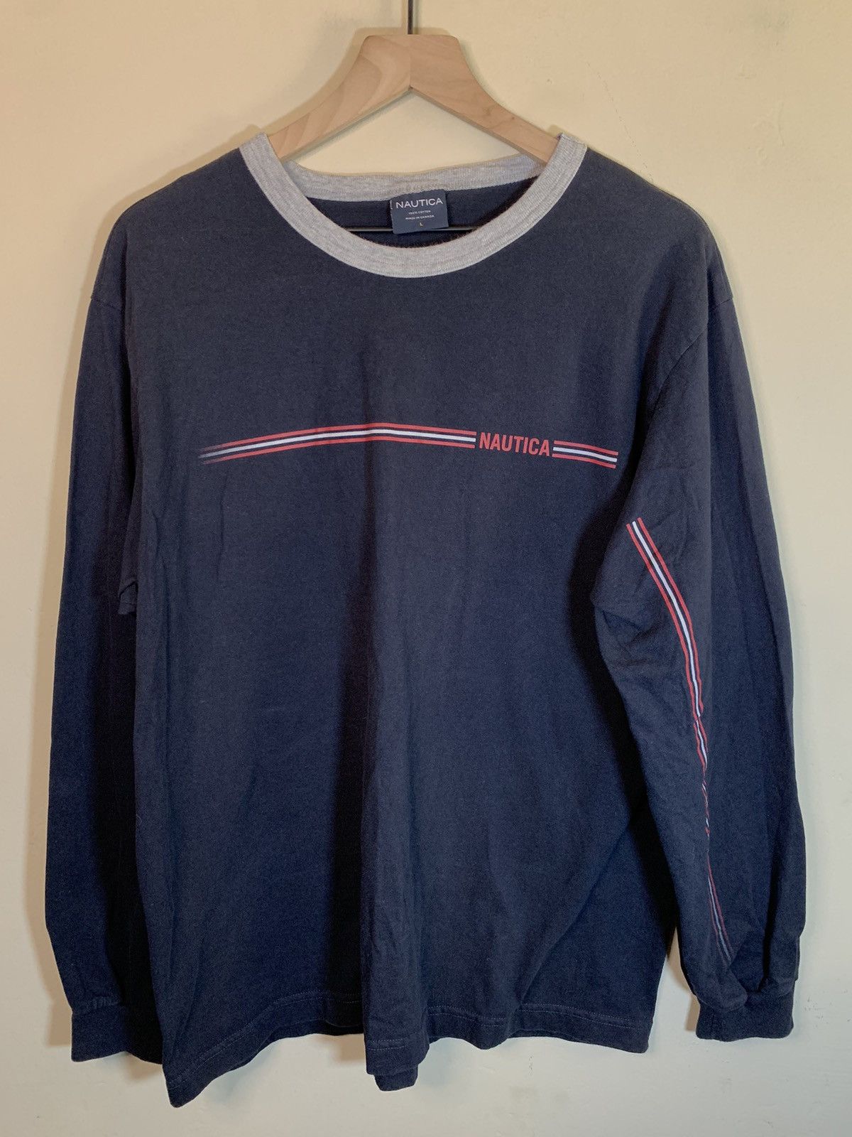 Nautica *RARE* Vintage Nautica Long Sleeve Print Canada-Made Shirt Size US L / EU 52-54 / 3 - 1 Thumbnail