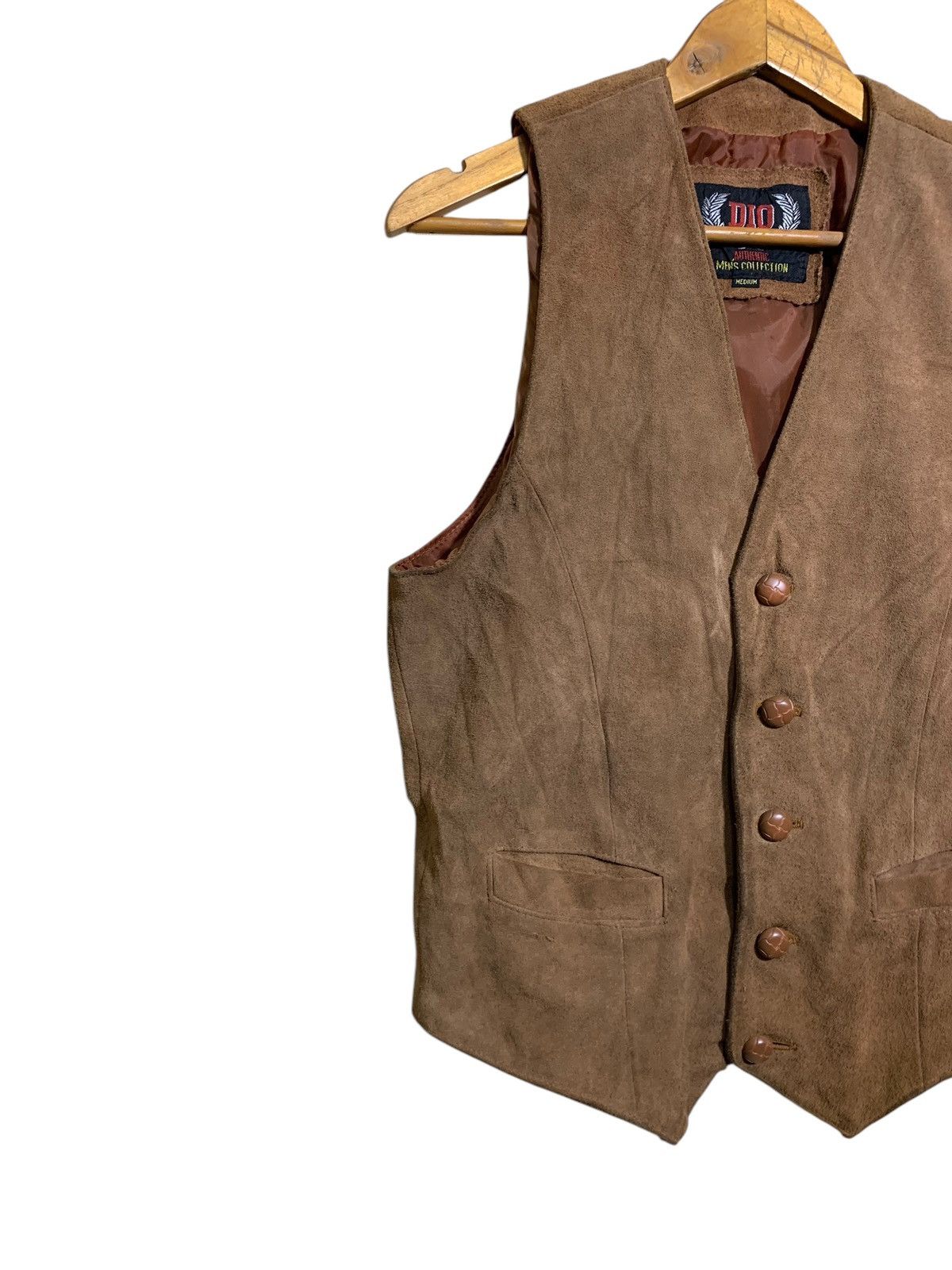 Genuine Leather × Leather × Vintage 🔥VTG DIO SUEDE LEATHER VEST JACKETS Size US M / EU 48-50 / 2 - 2 Thumbnail