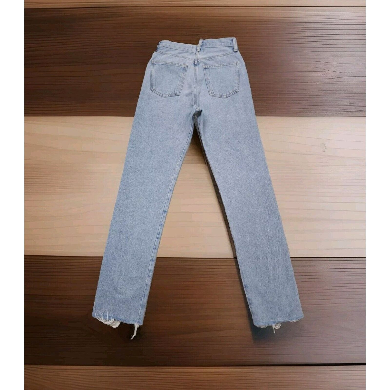 Agolde AGOLDE Womens Criss Cross Upsized Suburbia Light Straight Size 23" - 4 Thumbnail
