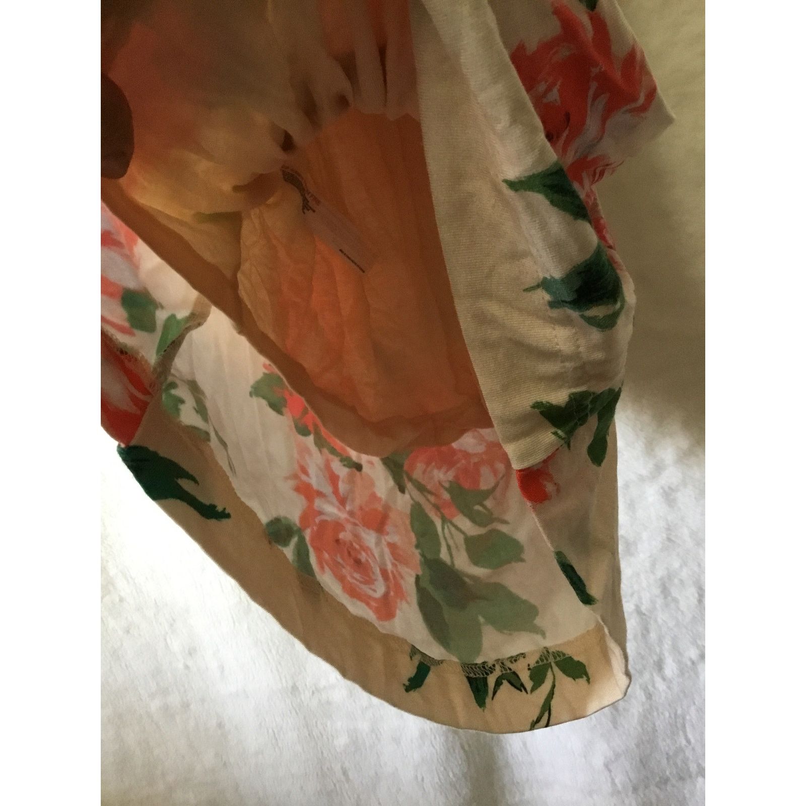 Anthropologie Anthropologie Cream Floral Eureka Racerback Dress Size XS / US 0-2 / IT 36-38 - 11 Thumbnail