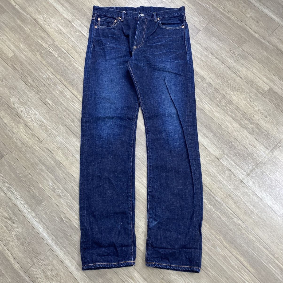 Japanese Brand Blue Paint Overalls Japan Selvedge Raw Denim Pants Size US 30 / EU 46 - 2 Thumbnail