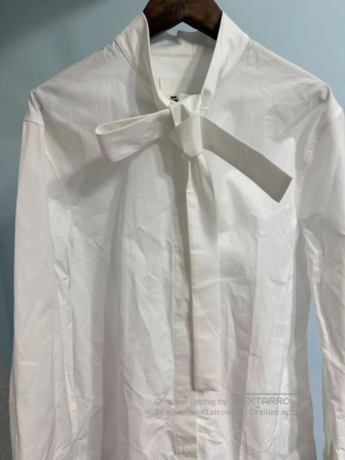 Jil Sander Jil Sander Minimalist Tie Shirt. Size S / US 4 / IT 40 - 4 Thumbnail