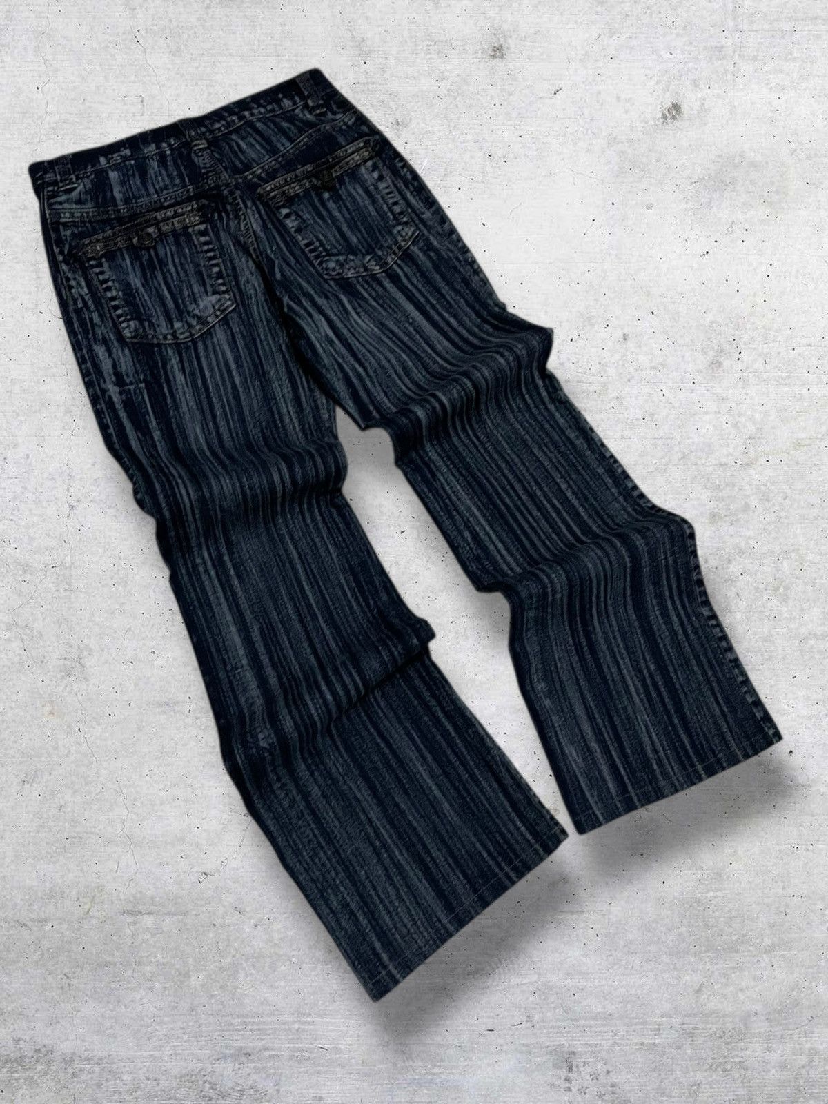 Tornado Mart VINTAGE SUNROSE JAPAN DESIGNER 90S OG TRIBAL FLARED DENIM Size US 29 - 9 Thumbnail