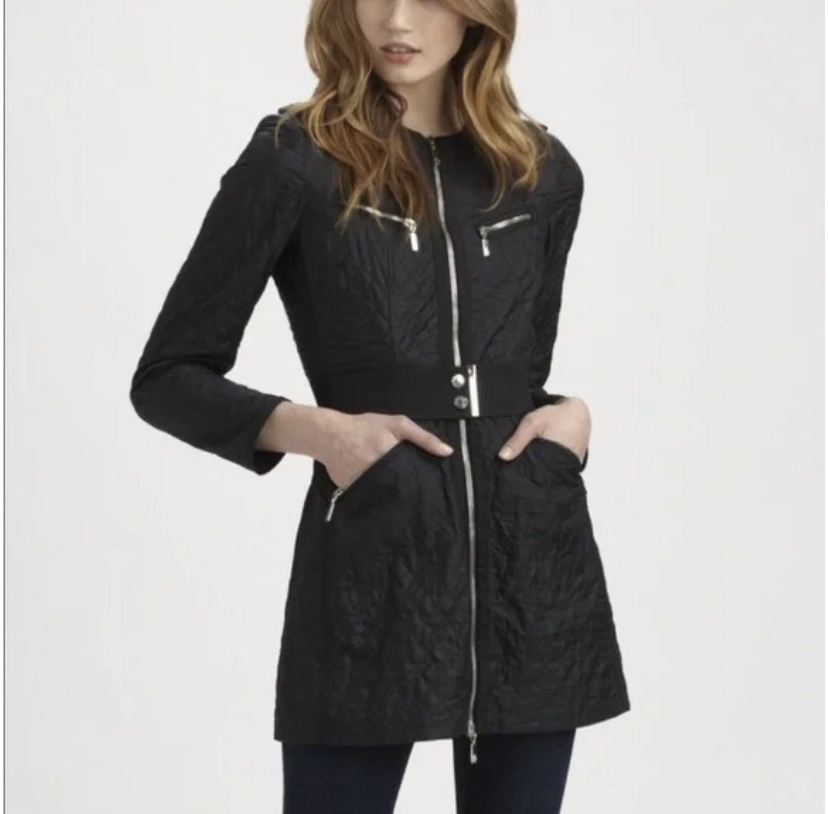 Moncler Moncler YOLENE GIUBBOTTO Quilted Jacket with Belt size 5 Size L / US 10 / IT 46 - 1 Thumbnail
