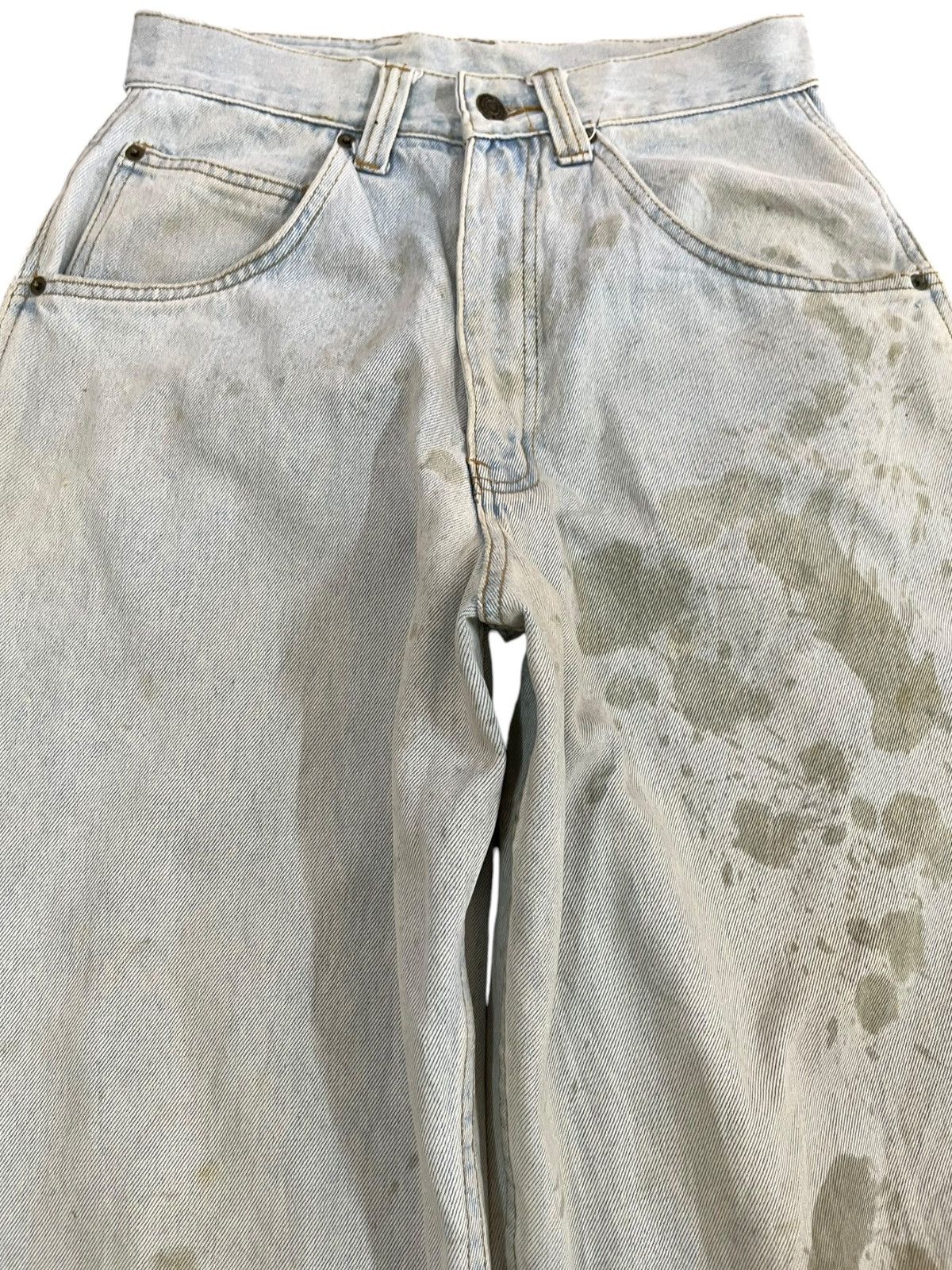Japanese Brand × Vintage Vintage Busy Bons Uncompleted Waxed Baggy Denim Size US 29 - 2 Thumbnail