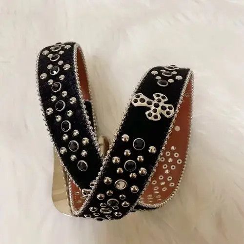 VIBE Luxury Strap Diamond Belt Western Crystal Size ONE SIZE - 8 Thumbnail