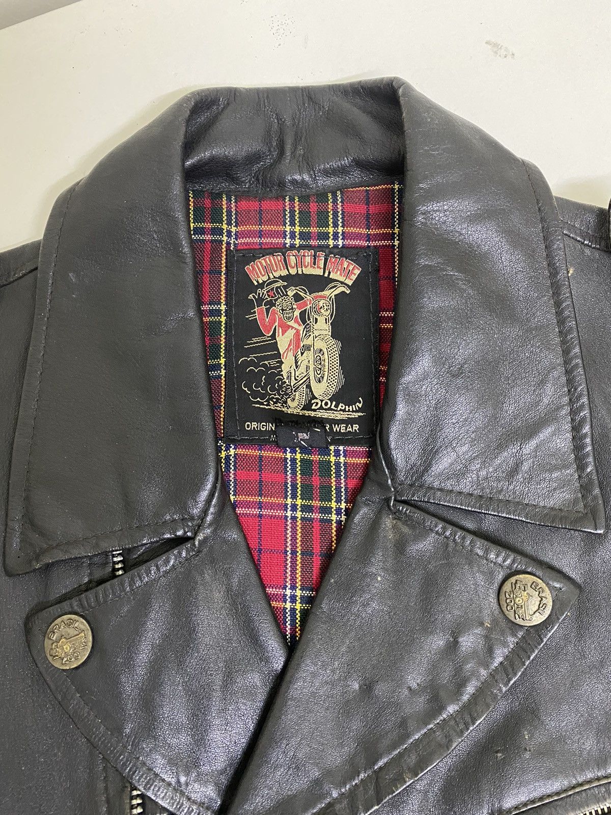 Designer × Japanese Brand MOTORCYCLE MATE / DOLPHIN (Original Leather Wear) Size US L / EU 52-54 / 3 - 15 Thumbnail