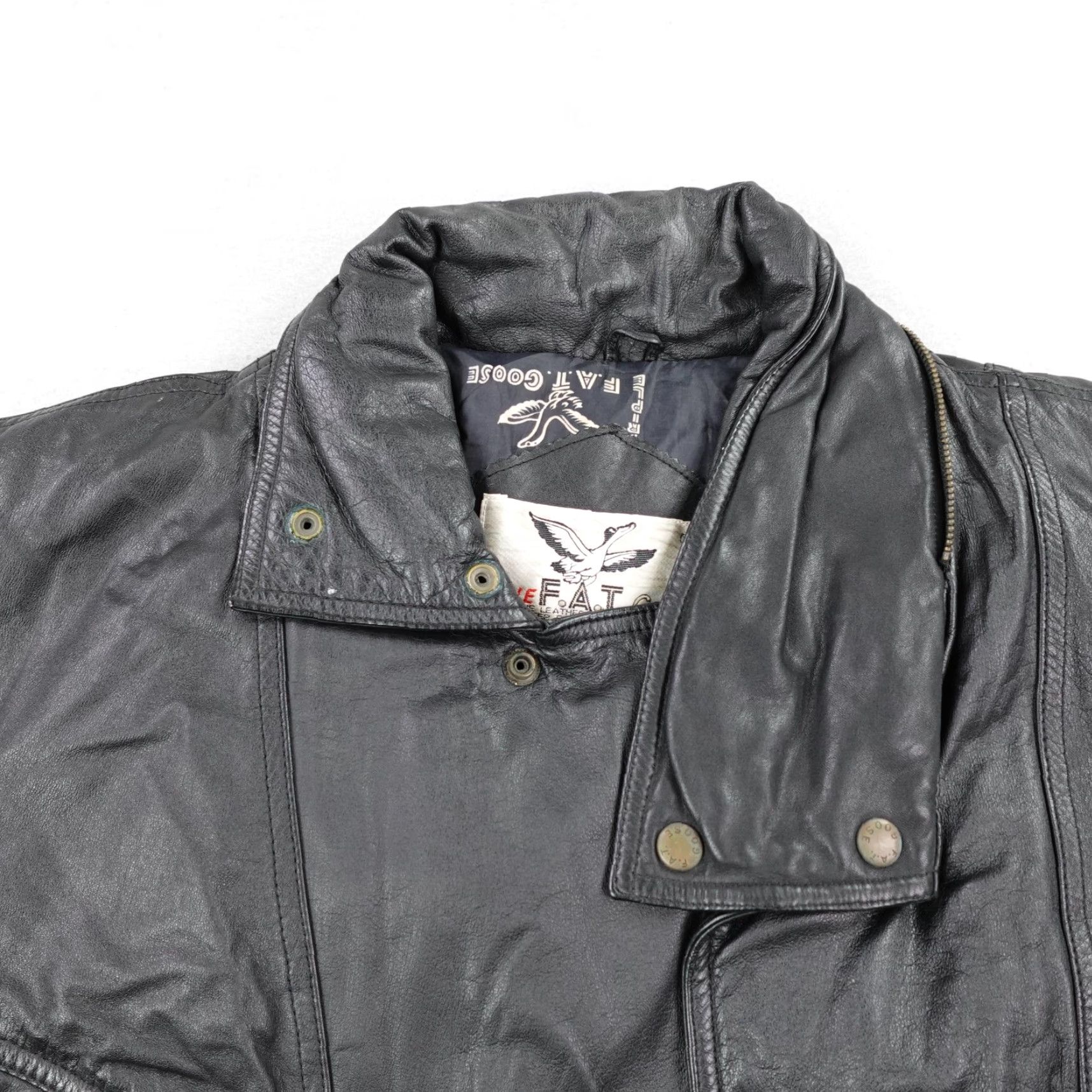 Vintage VINTAGE Triple FAT Goose Coat Mens M Black Leather Down Quilted Jacket Size US M / EU 48-50 / 2 - 2 Thumbnail