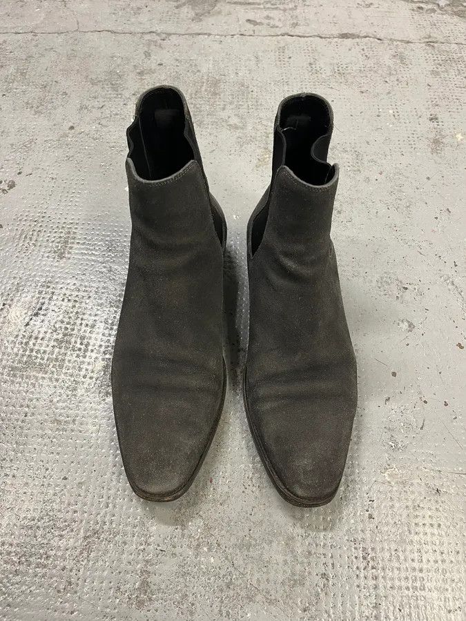 Saint Laurent Paris Saint Laurent Dark Grey Suede Chelsea Boots Size US 7 / EU 40 - 4 Thumbnail