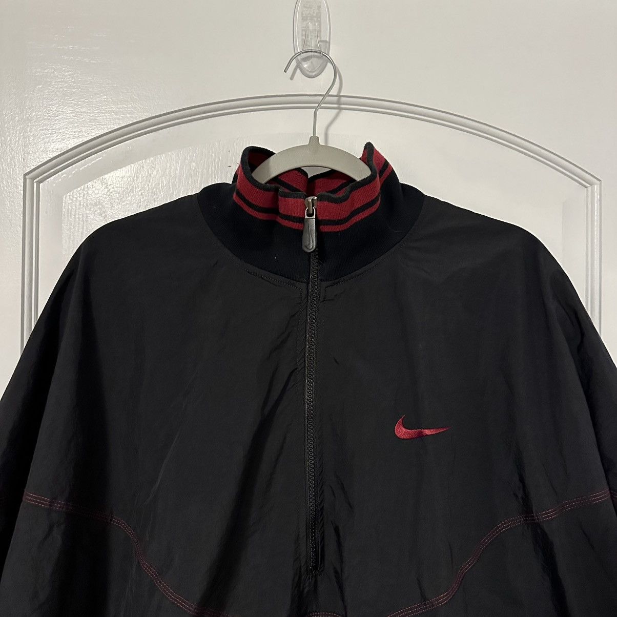 Nike Vintage 1990s Nike Stand Collar Anorak Windbreaker Jacket Size US XL / EU 56 / 4 - 2 Thumbnail