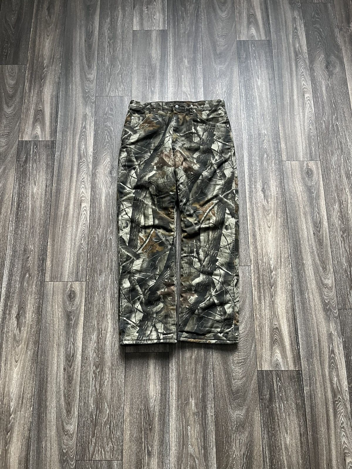 image of Carhartt x Vintage Crazy Vintage Wrangler Insulated Camo Workwear Pants, Men's (Size 34)