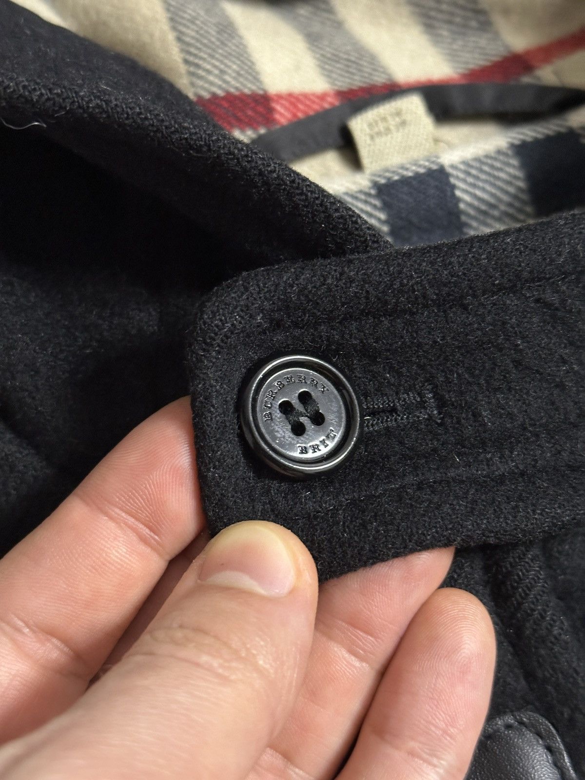 Burberry Rare Luxury Burberry Brit Coat Nova Check 100% Wool Size 8. Size S / US 4 / IT 40 - 2 Thumbnail