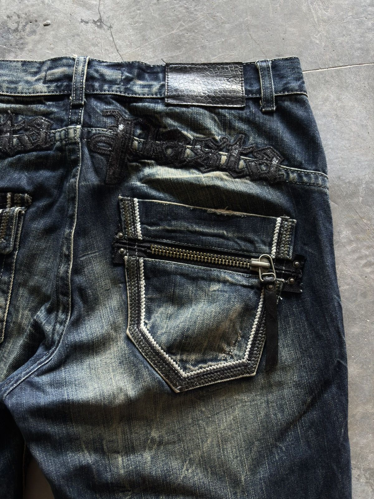 Hysteric Glamour PASTA DENIM rusty mud fade wash distressed japanese punk Size US 35 - 14 Thumbnail