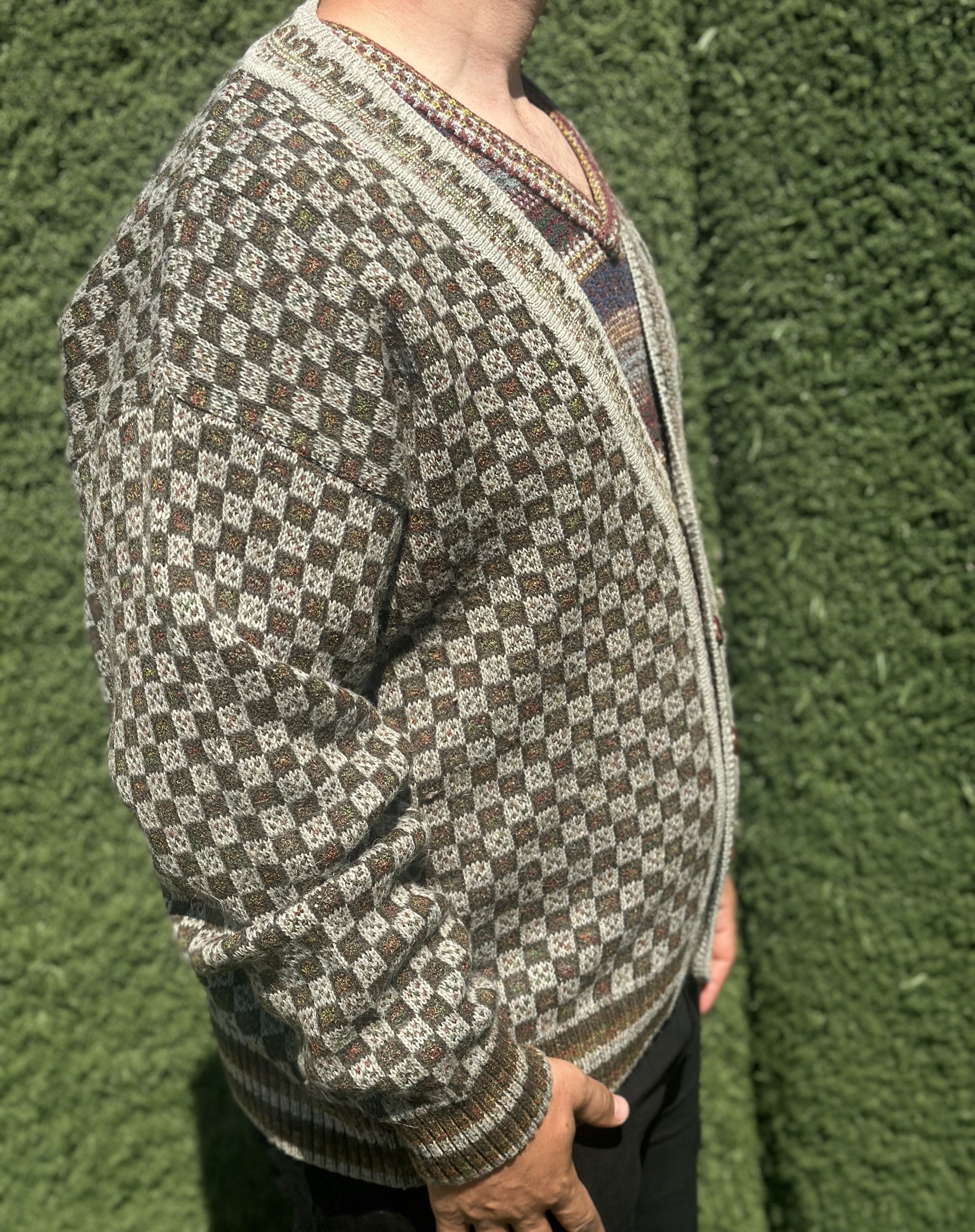 Missoni Rare Alpaca 1995 Missoni Cardigan 3D Pullover Jeresy Size 54 Size US L / EU 52-54 / 3 - 11 Thumbnail