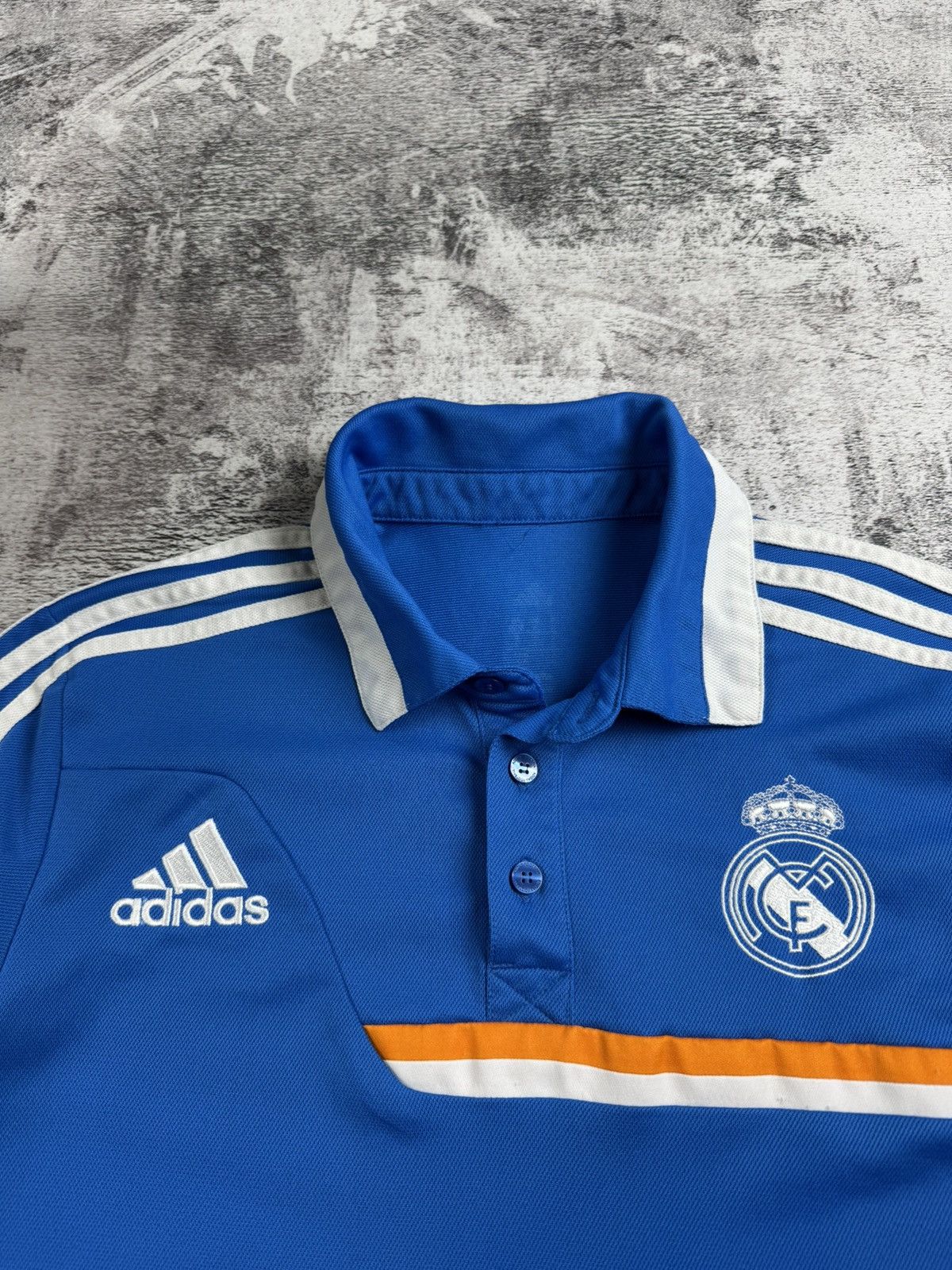 Adidas Real Madrid Training Men 2013 2014 Adidas Blue Soccer Football Shirt Jersey Polo Size US S / EU 44-46 / 1 - 7 Thumbnail