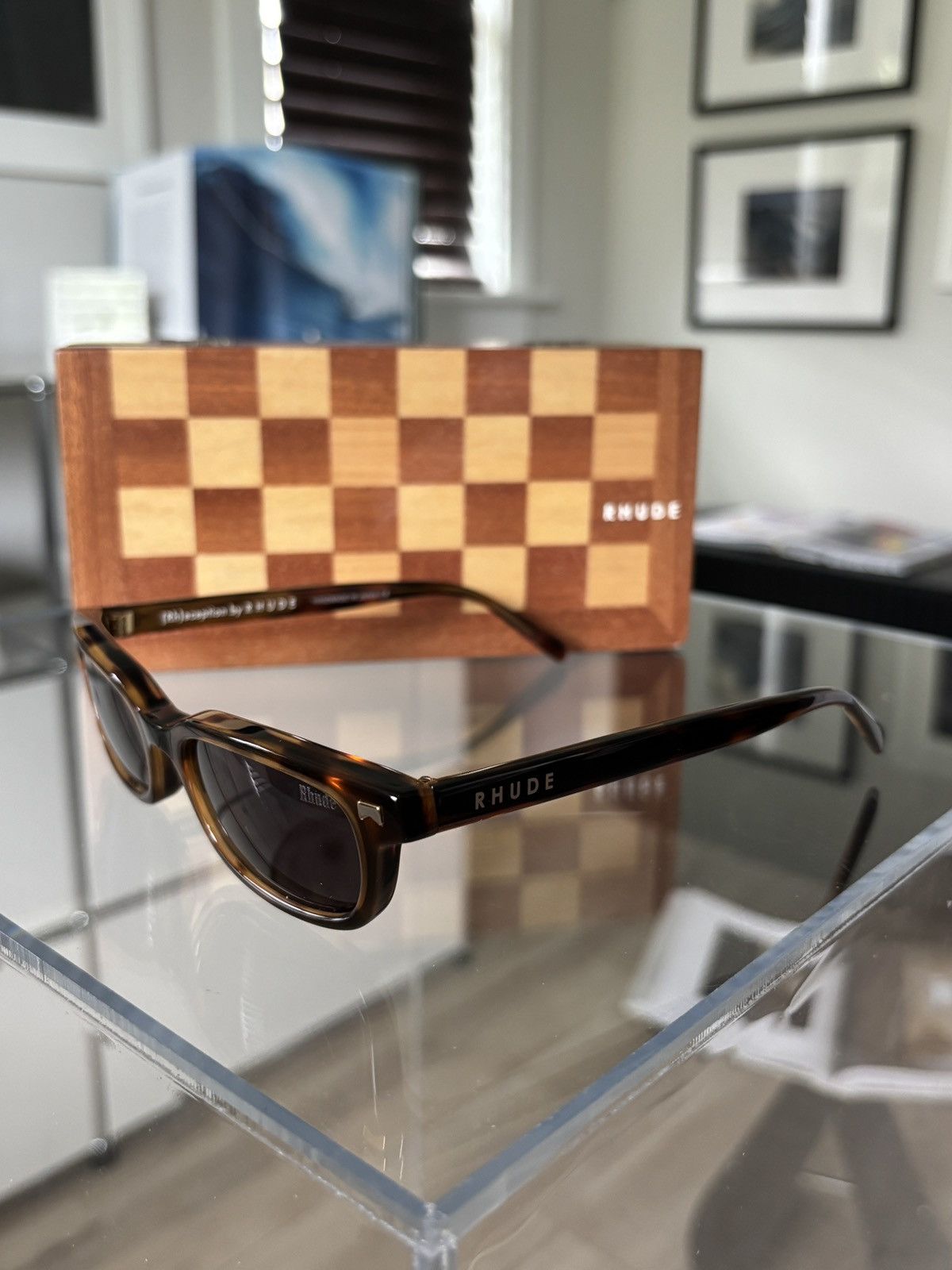 Rhude RHUDE | TORTOISE STEVE SUNGLASSES Size ONE SIZE - 5 Thumbnail