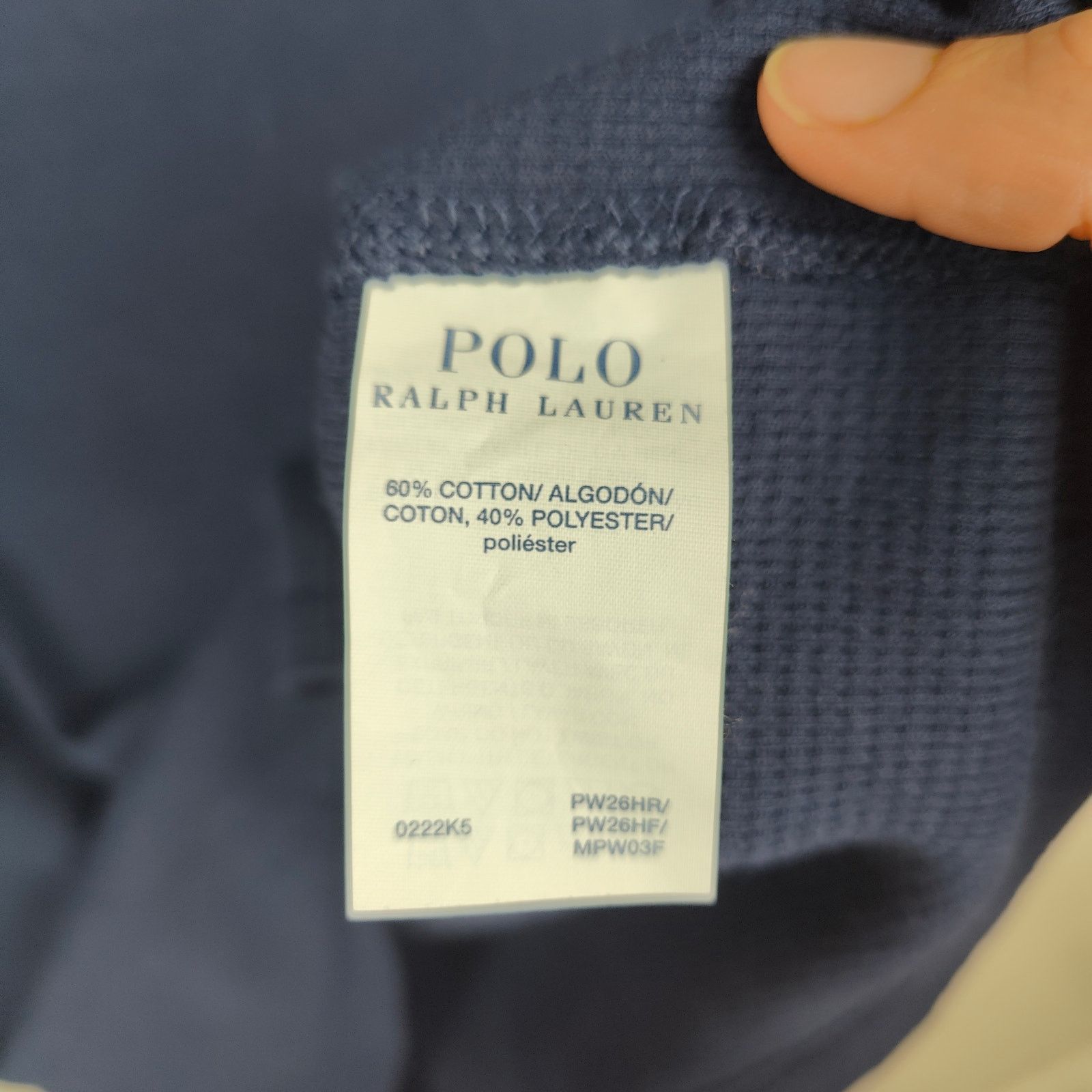 Polo Ralph Lauren Polo Ralph Lauren Thermal Shirt Men Medium Navy Blue Bear Size US M / EU 48-50 / 2 - 6 Thumbnail