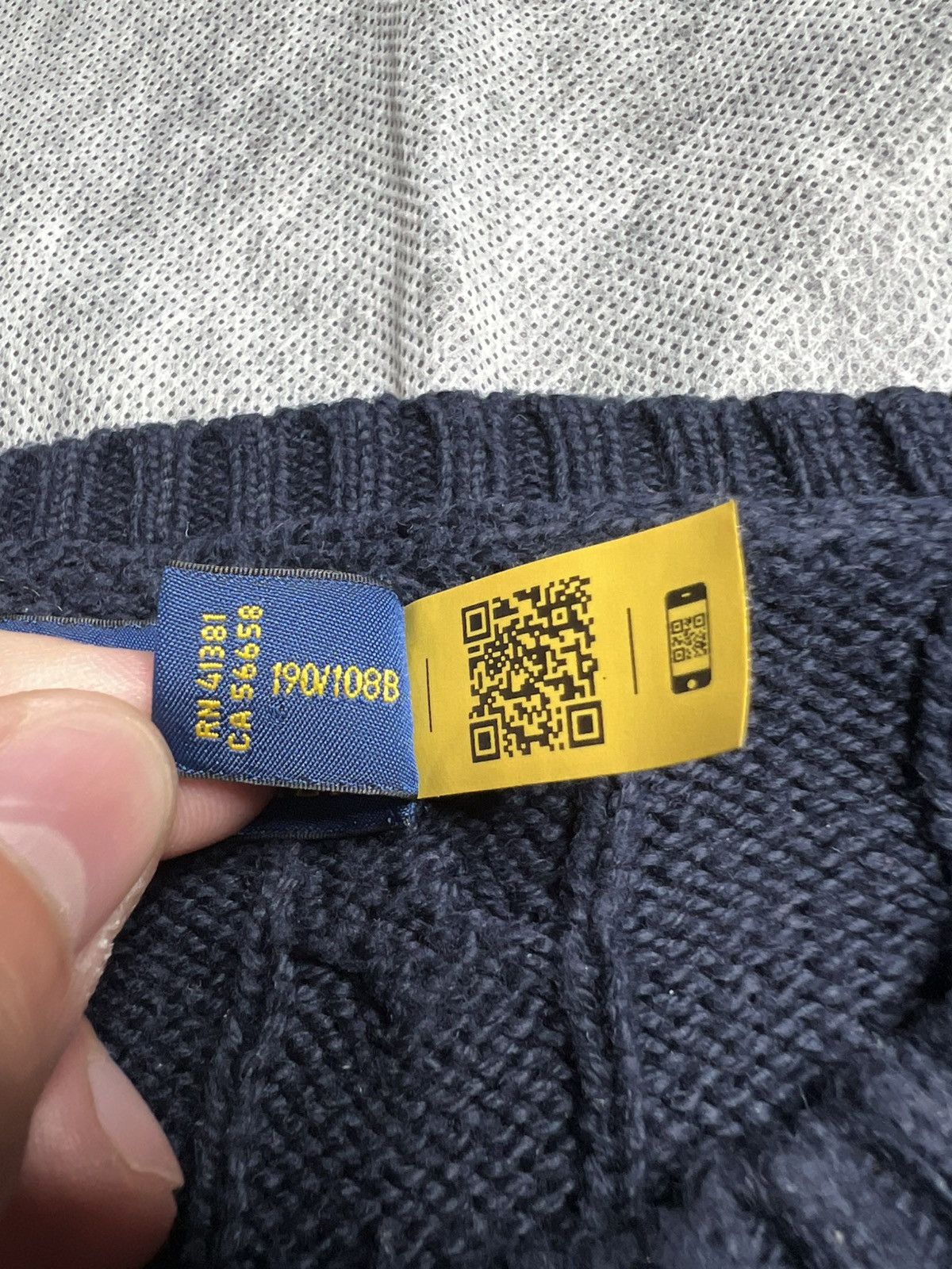 Polo Ralph Lauren Classic Cable Sweater Polo Blue Size US XXL / EU 58 / 5 - 6 Thumbnail