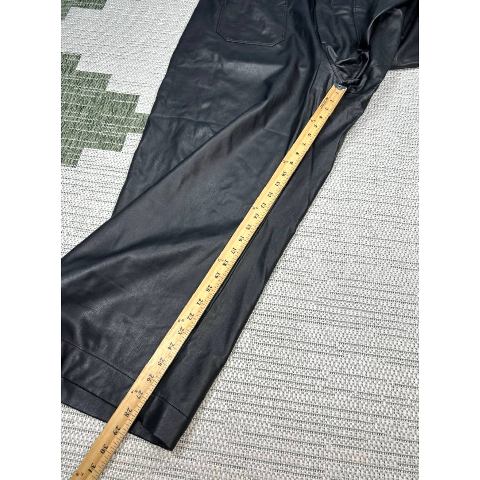 VINTAGE Anthropologie Maeve The Colette Cropped Pants Womens 24 Black High Rise Wide Leg