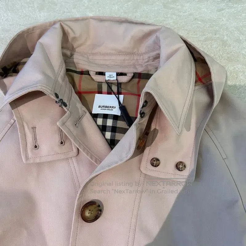 Burberry Burberry Pink Cotton Women's Trench Coat. Size M / US 6-8 / IT 42-44 - 6 Thumbnail