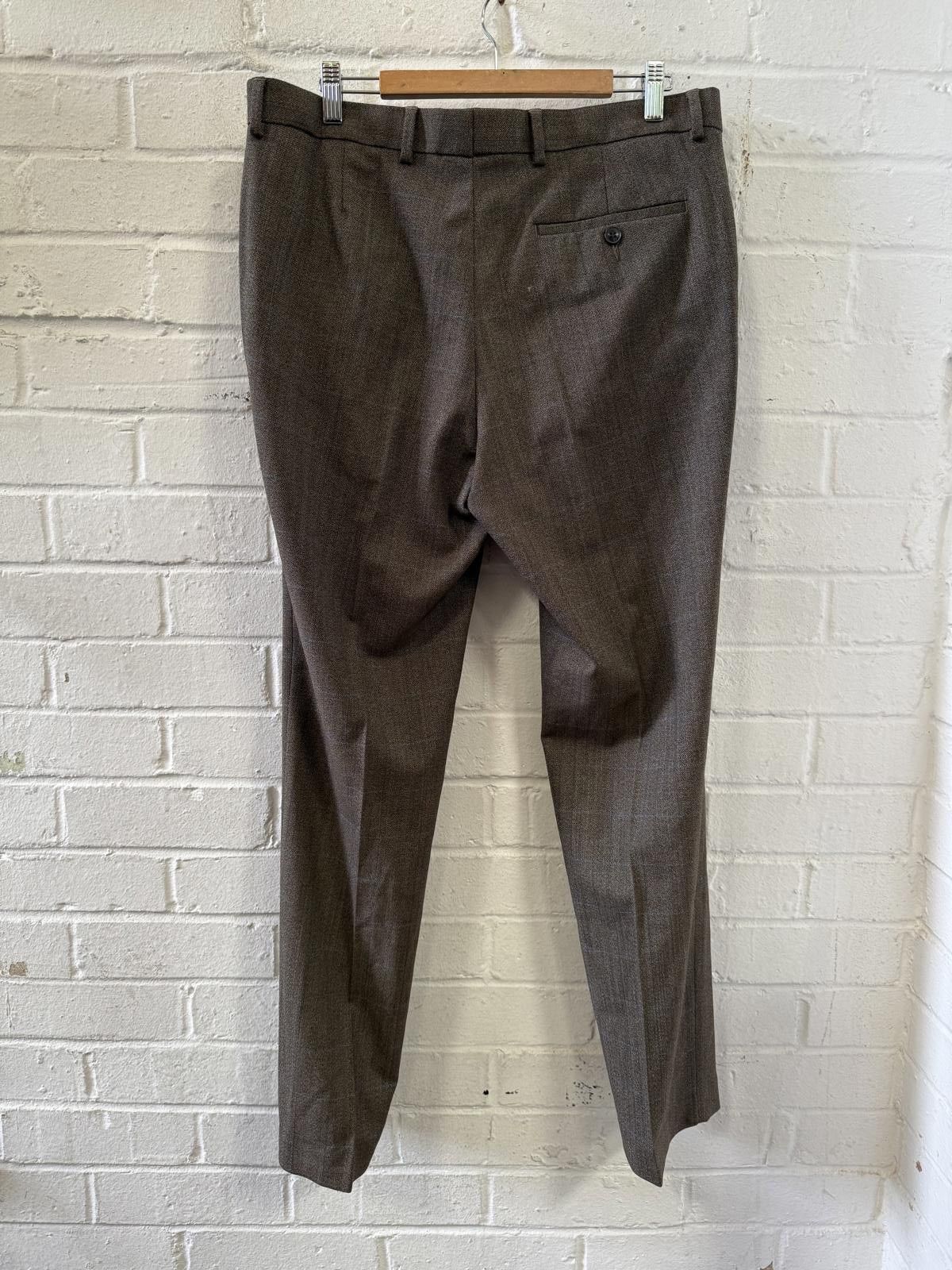 M.E. Sport M&S Slim Fit Men's Wool Blend Dress Pants 34" Waist Size 42R - 3 Thumbnail