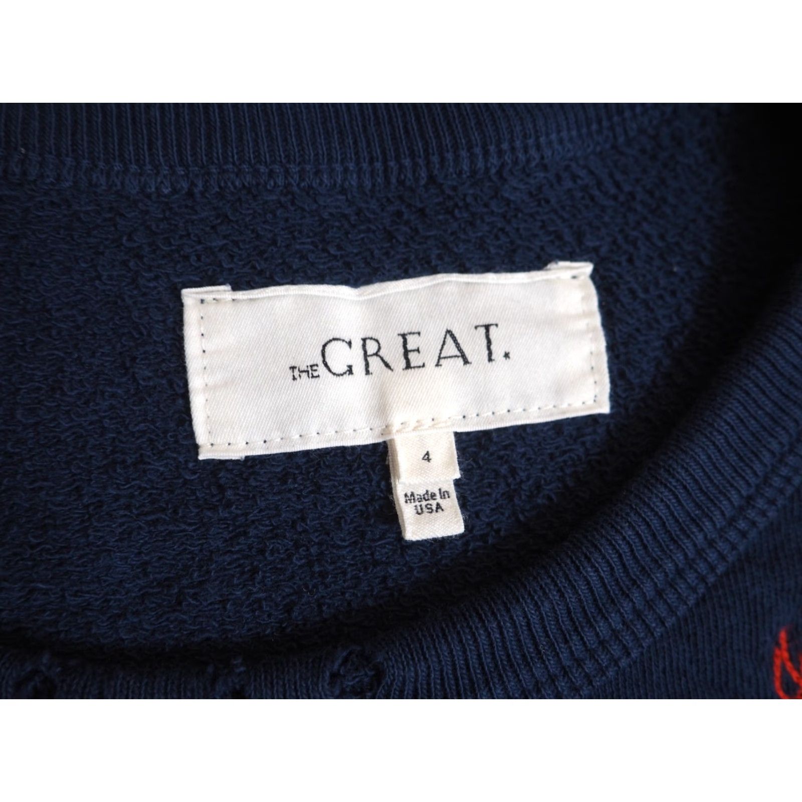 THE GREAT VINTAGE The Great Raglan Pullover Sweatshirt Blues USA Made Women 4 Size 4 Sweatshirt Casual Crew Neck Embroidered Oversized All Seasons Size S / US 4 / IT 40 - 4 Thumbnail