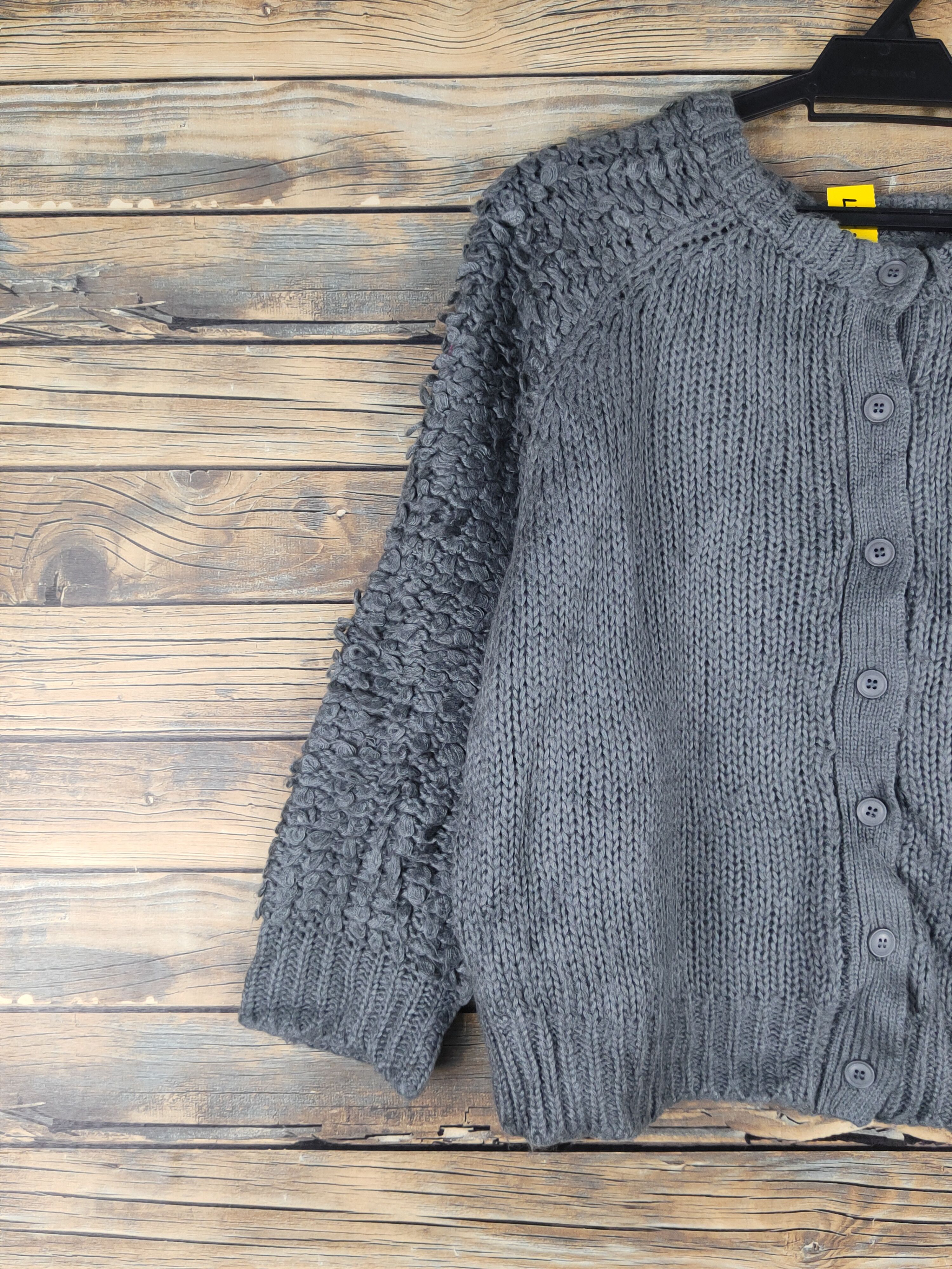 Japanese Brand Melrose Claire Dark Gray knitwear Cardigan #W1359 Size S / US 4 / IT 40 - 3 Thumbnail