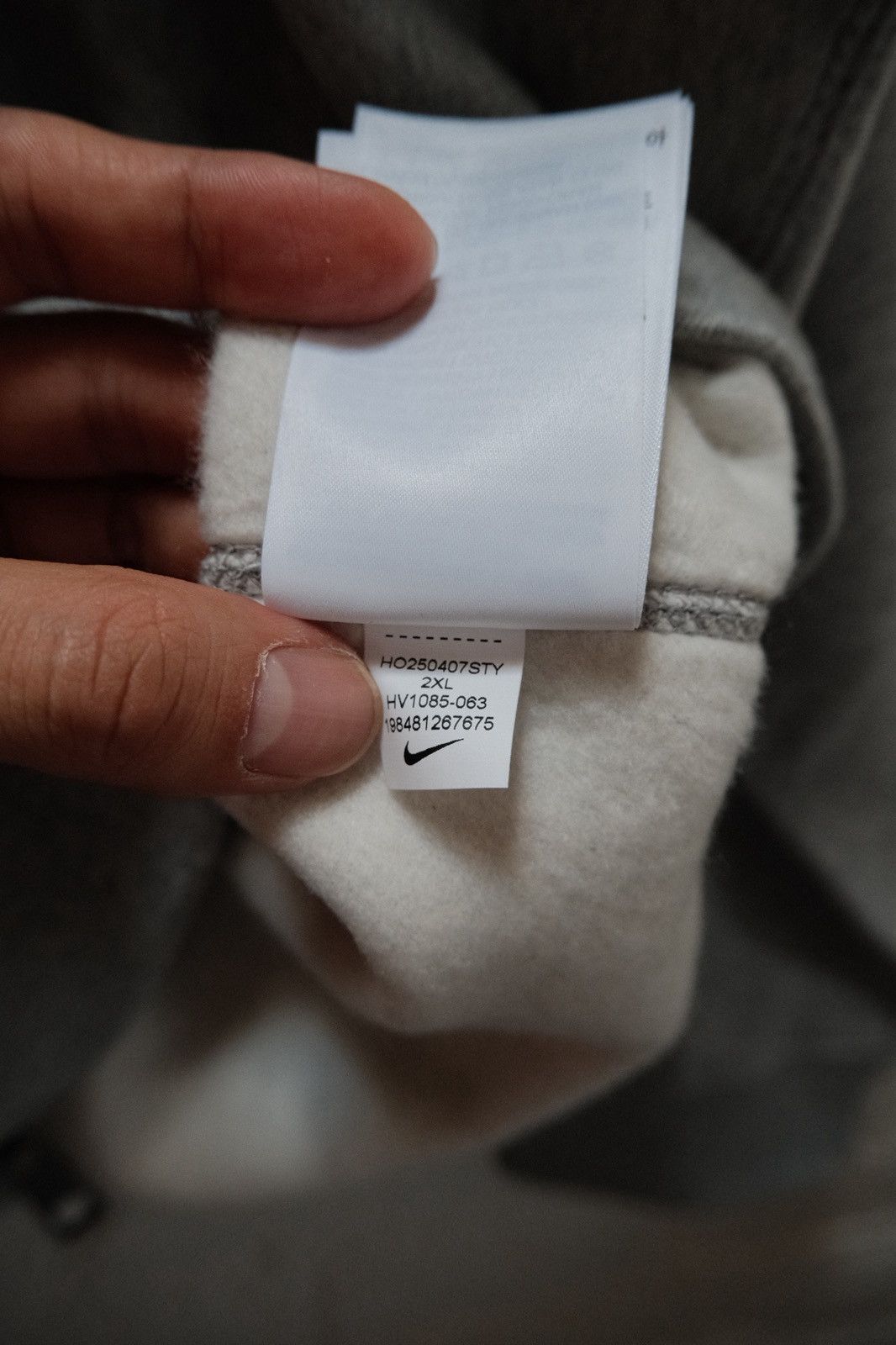 Nike Grey Mini Swoosh Double Zip Hoodie Size US XXL / EU 58 / 5 - 10 Thumbnail