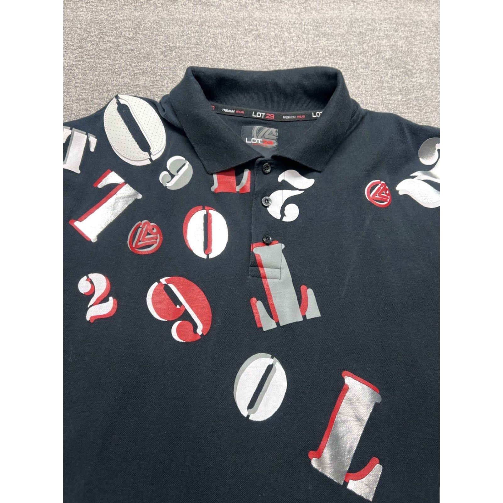 Vintage VINTAGE Lot 29 Men’s XL Polo Shirt Black Short Sleeve, Lot 29, Polo, Men, Black, Vintage, Looney Tunes, Sam, 100% Cotton Size US XL / EU 56 / 4 - 2 Thumbnail