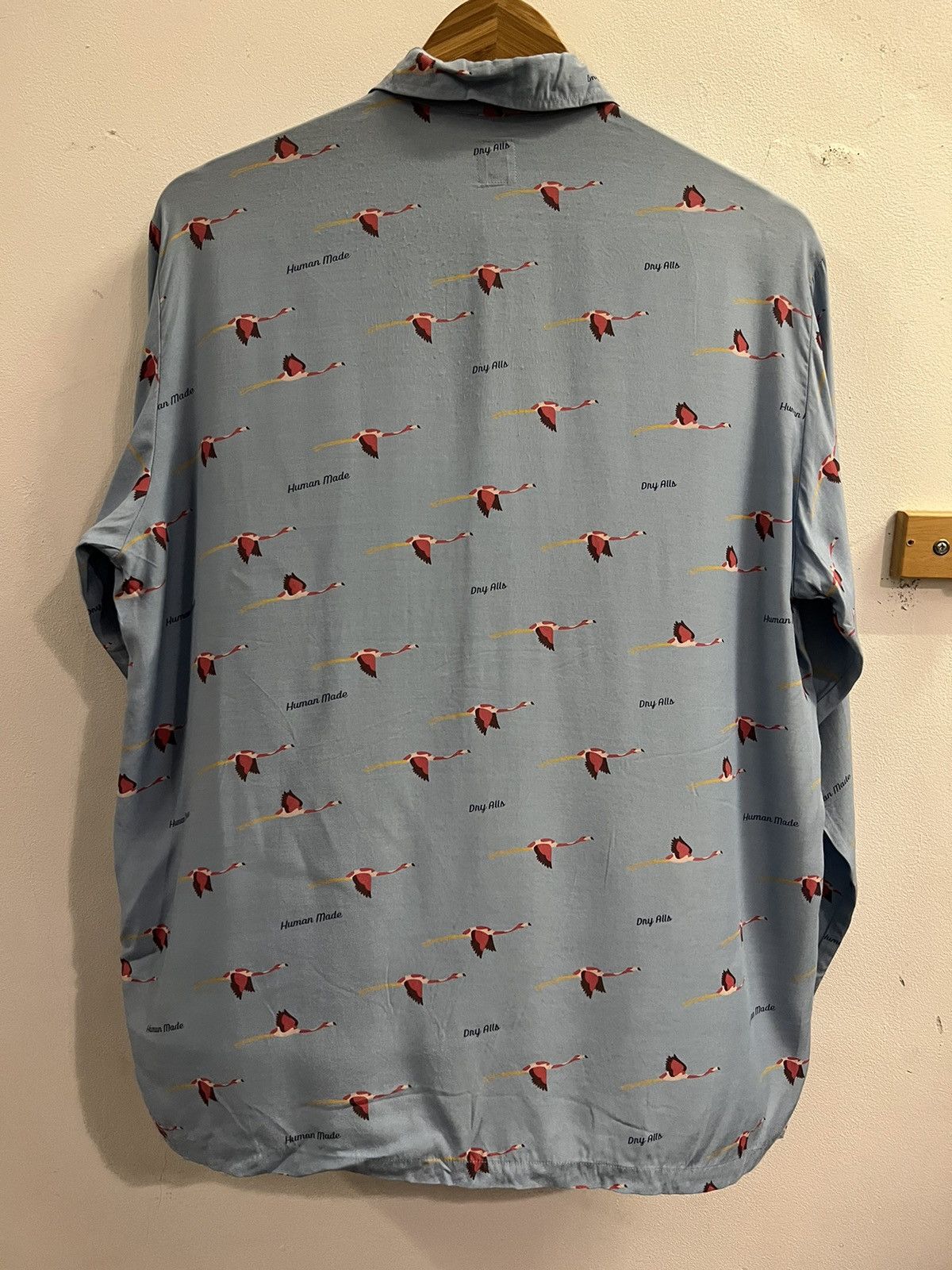 Human Made Human Made Flamingo Blue Open Collar Shirts Size US L / EU 52-54 / 3 - 4 Thumbnail