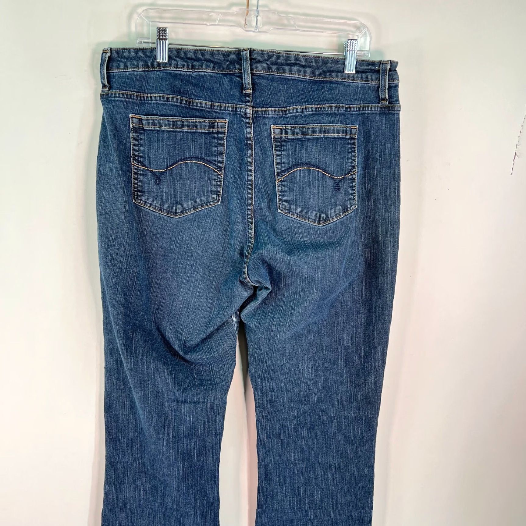Lee Lee Jeans Women Blue Denim Straight Leg 36X32 Regular Rise 36 in Inseam 32 5-Pocket Comfort Pockets Button Closure Size 25" / US 0 / IT 36 - 4 Thumbnail