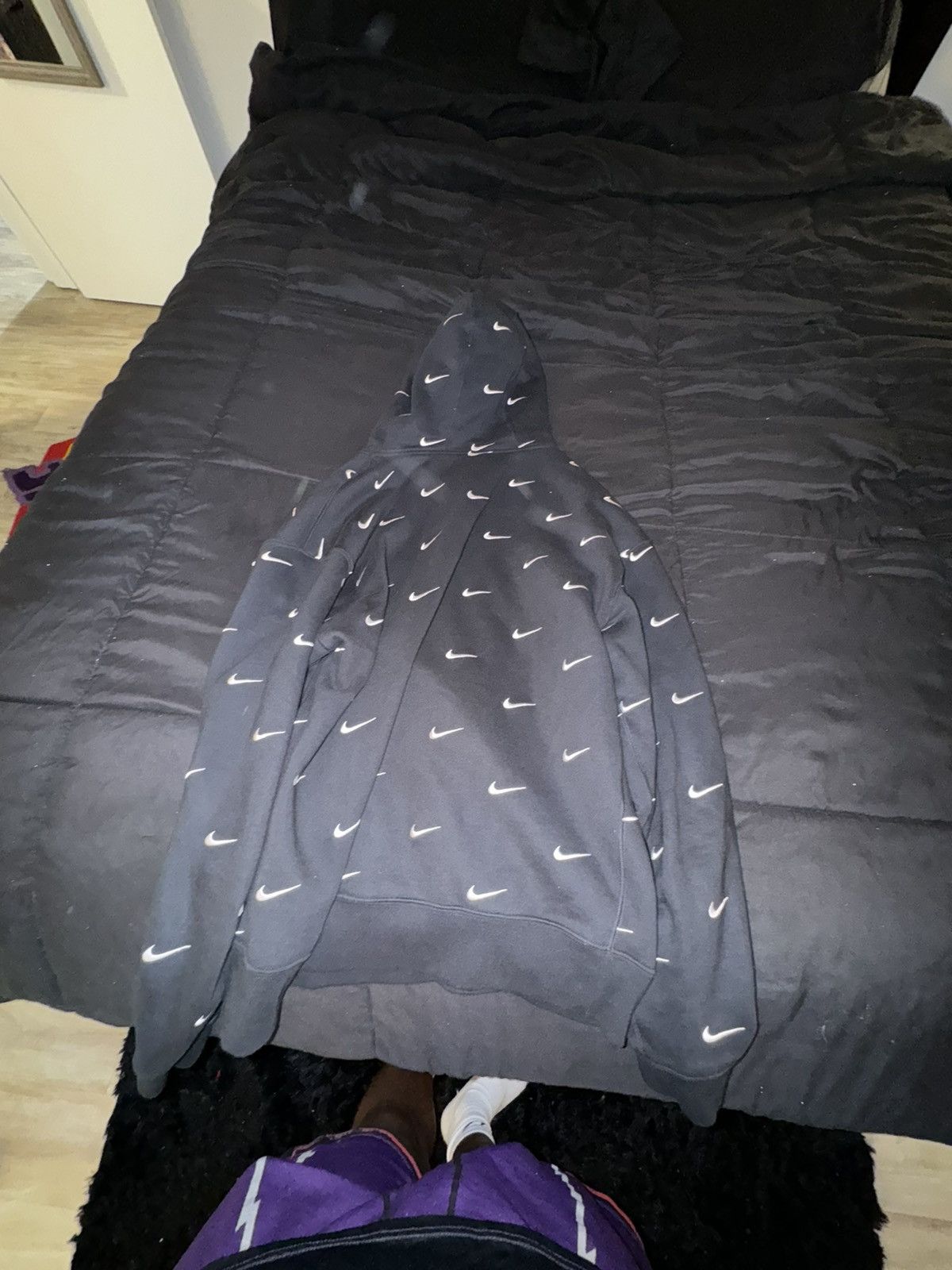 Nike All Over Swoosh Logo Hoodie