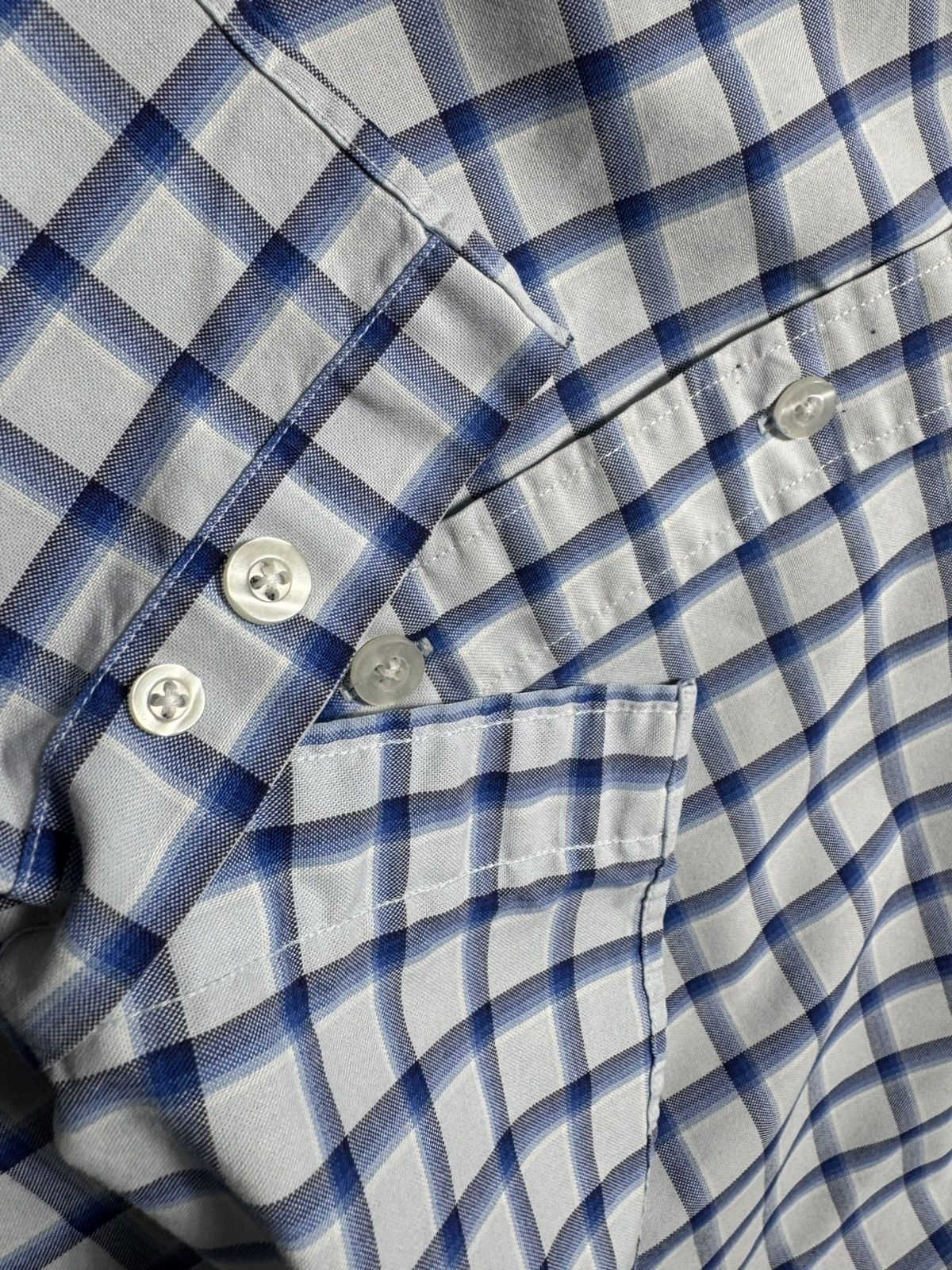 Yves Saint Laurent Yves Saint Laurent YSL Checked Short Sleeve Button Up Shirt Size US L / EU 52-54 / 3 - 8 Thumbnail