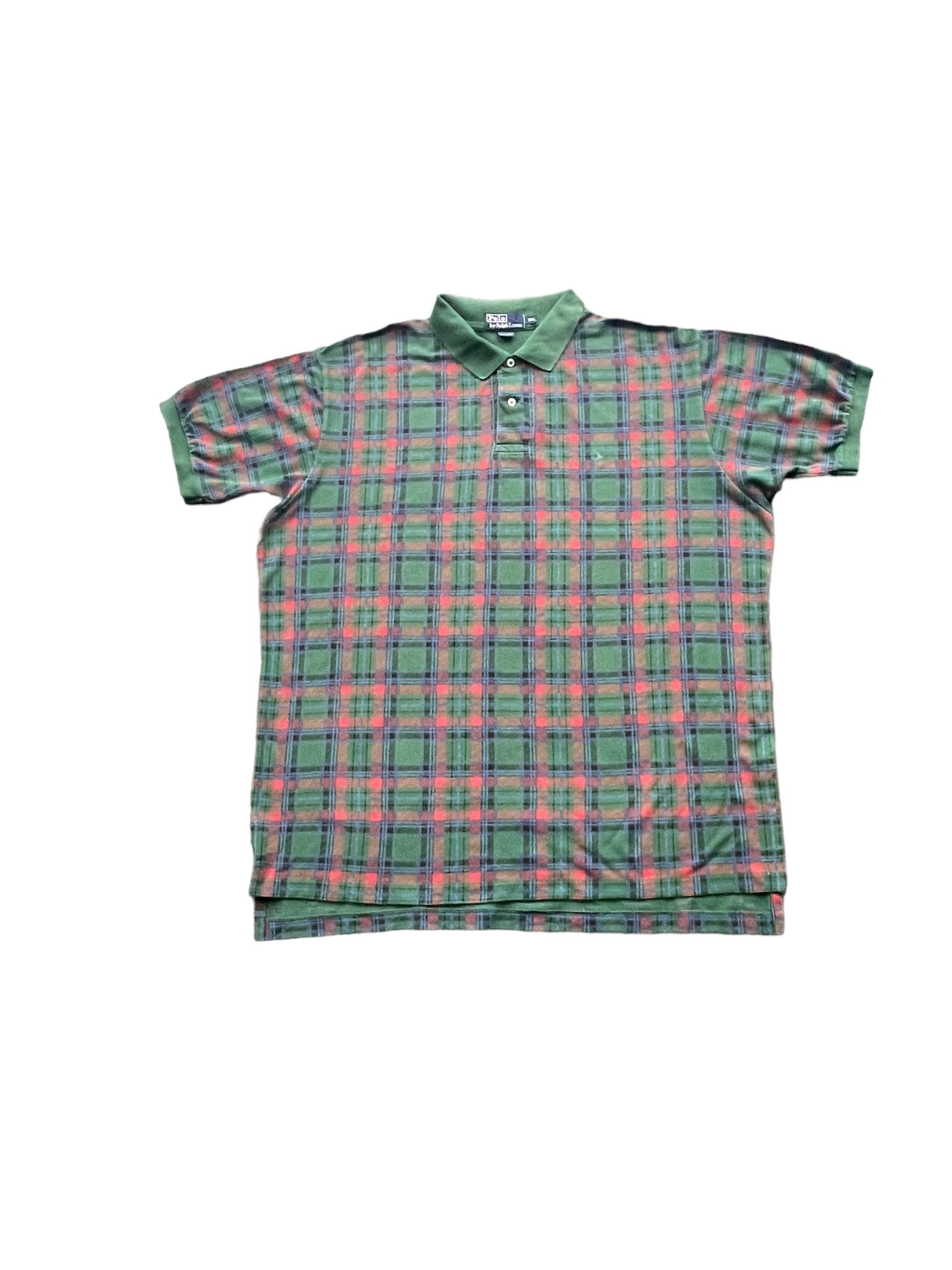 Designer × Polo Ralph Lauren × Vintage Vintage Polo Ralph Lauren Polo Tshirt Checkered Design Size US XXL / EU 58 / 5 - 1 Thumbnail