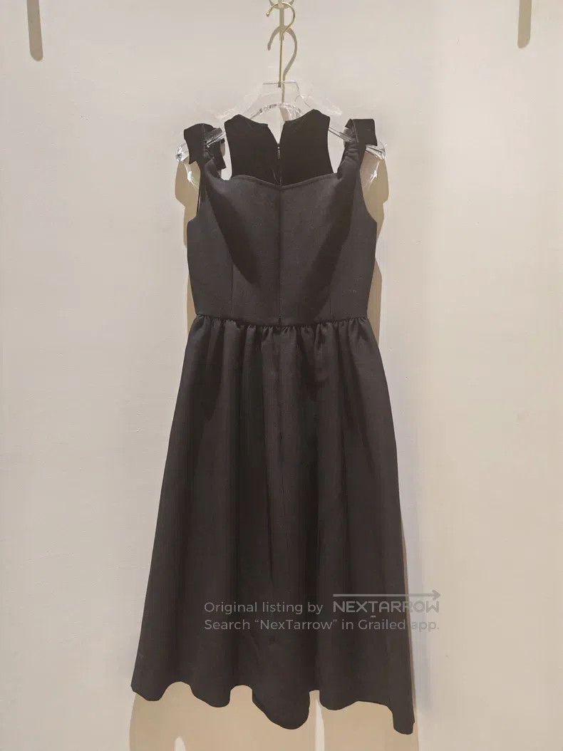 Fendi Fendi Black Off-Shoulder Bow Tie Dress, Wool Blend Size XS / US 0-2 / IT 36-38 - 3 Thumbnail