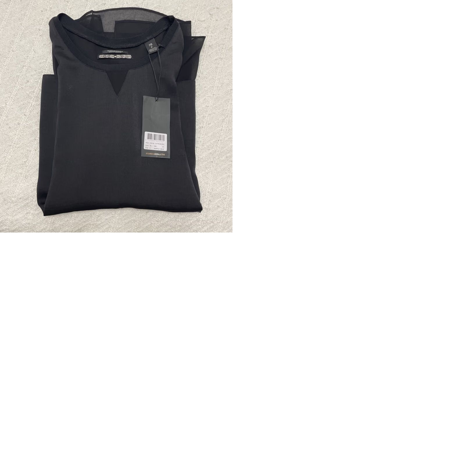 Scotch & Soda NWT Scotch & Soda Maison Scotch Black Tank Top Sheer Panel Layered Sz L (Size L) Womens Tank Top Black Sheer 98$ Size L / US 10 / IT 46 - 9 Thumbnail