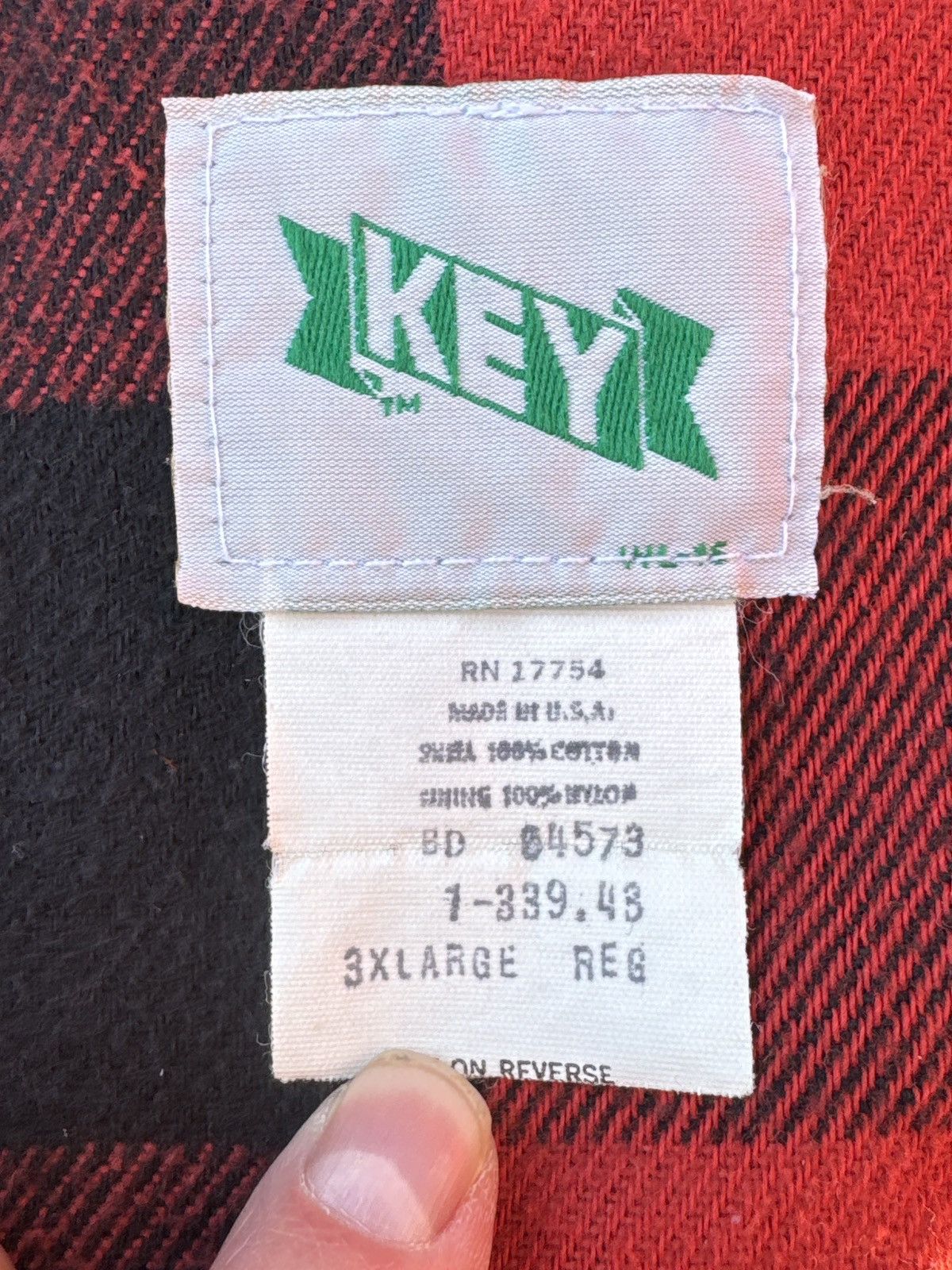Vintage Vintage KEY Denim Work Jacket 3XL Buffalo Plaid Lined 80s Size US XXL / EU 58 / 5 - 10 Thumbnail