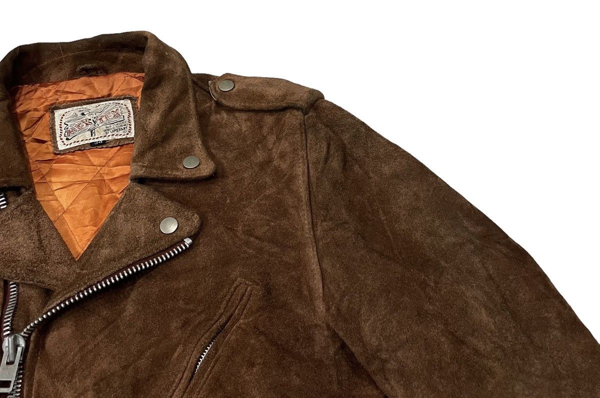 Schott Vintage Mextex Double Collar Biker Suede Leather Jacket Size US S / EU 44-46 / 1 - 2 Thumbnail